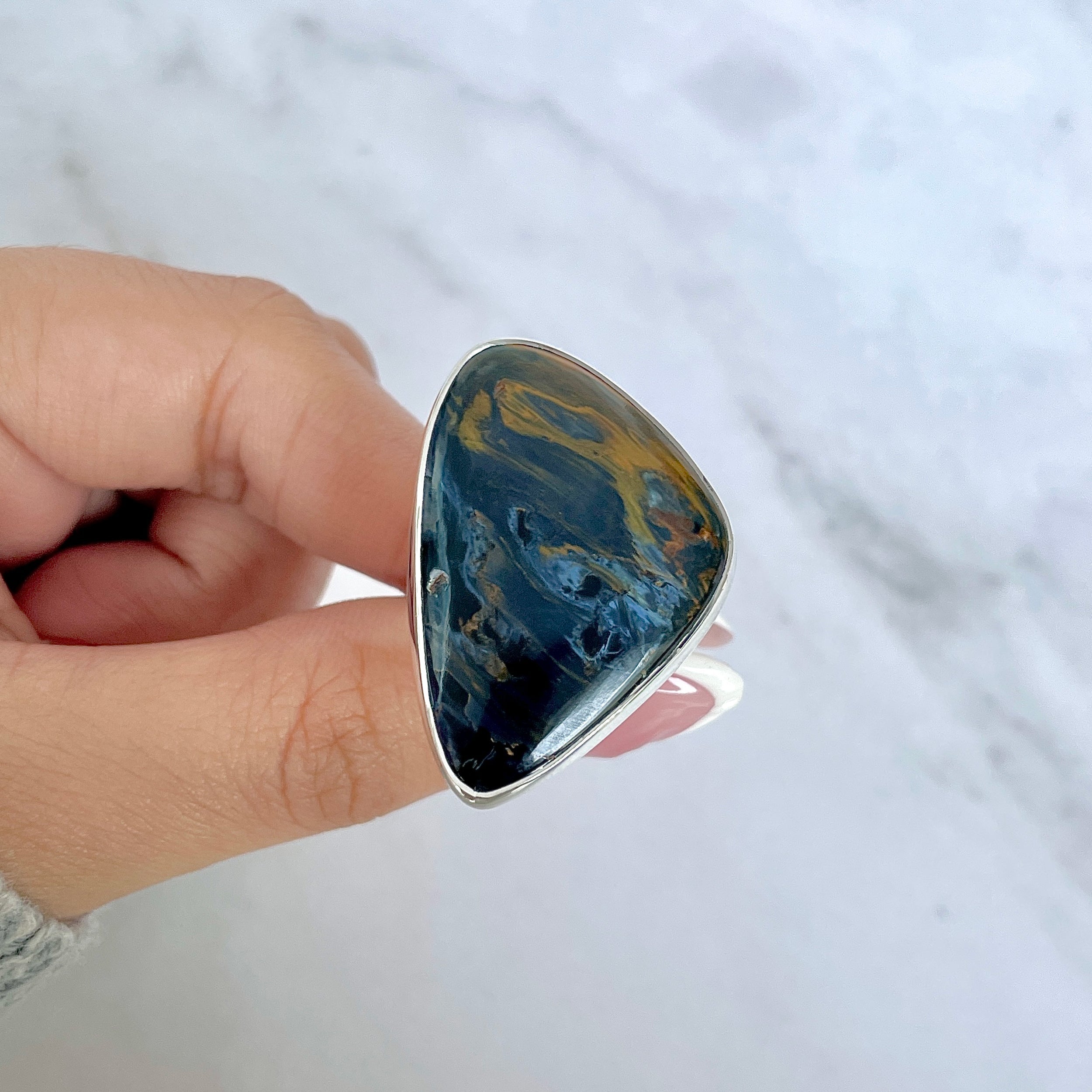 Pietersite Adjustable Ring-(PIT-R-430.)