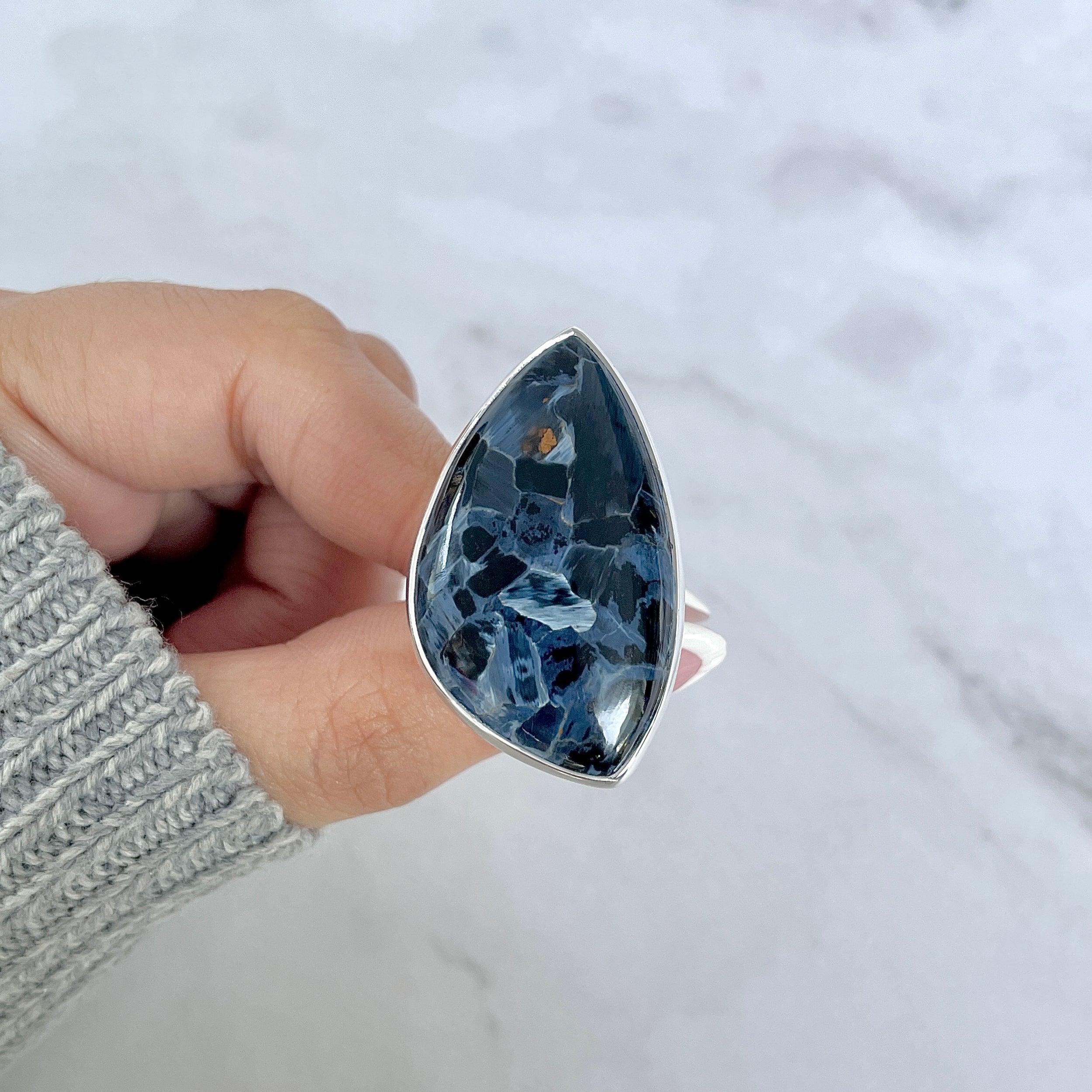 Pietersite Adjustable Ring-(PIT-R-432.)