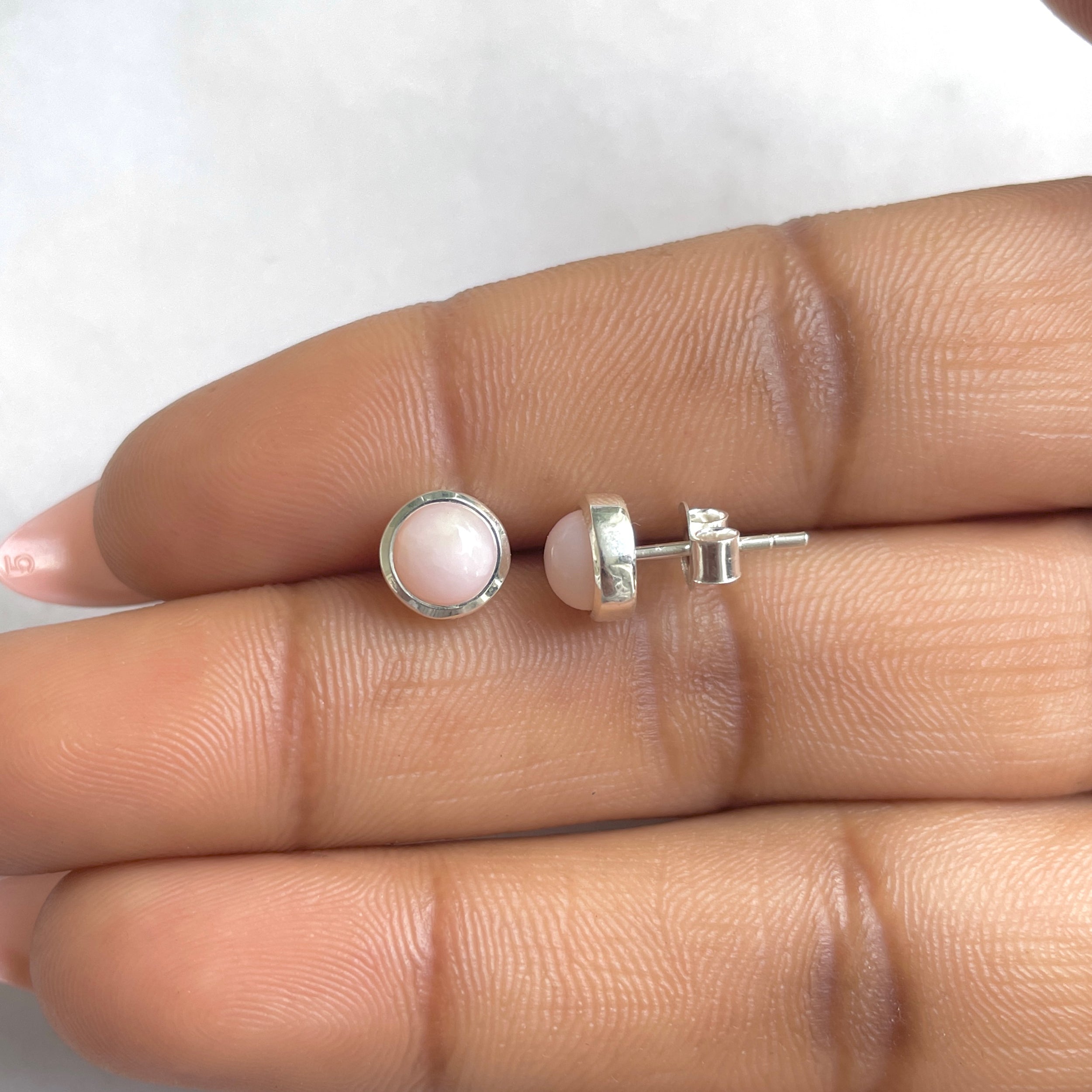 Pink Opal Earring-(PKO-RDE-1073.)