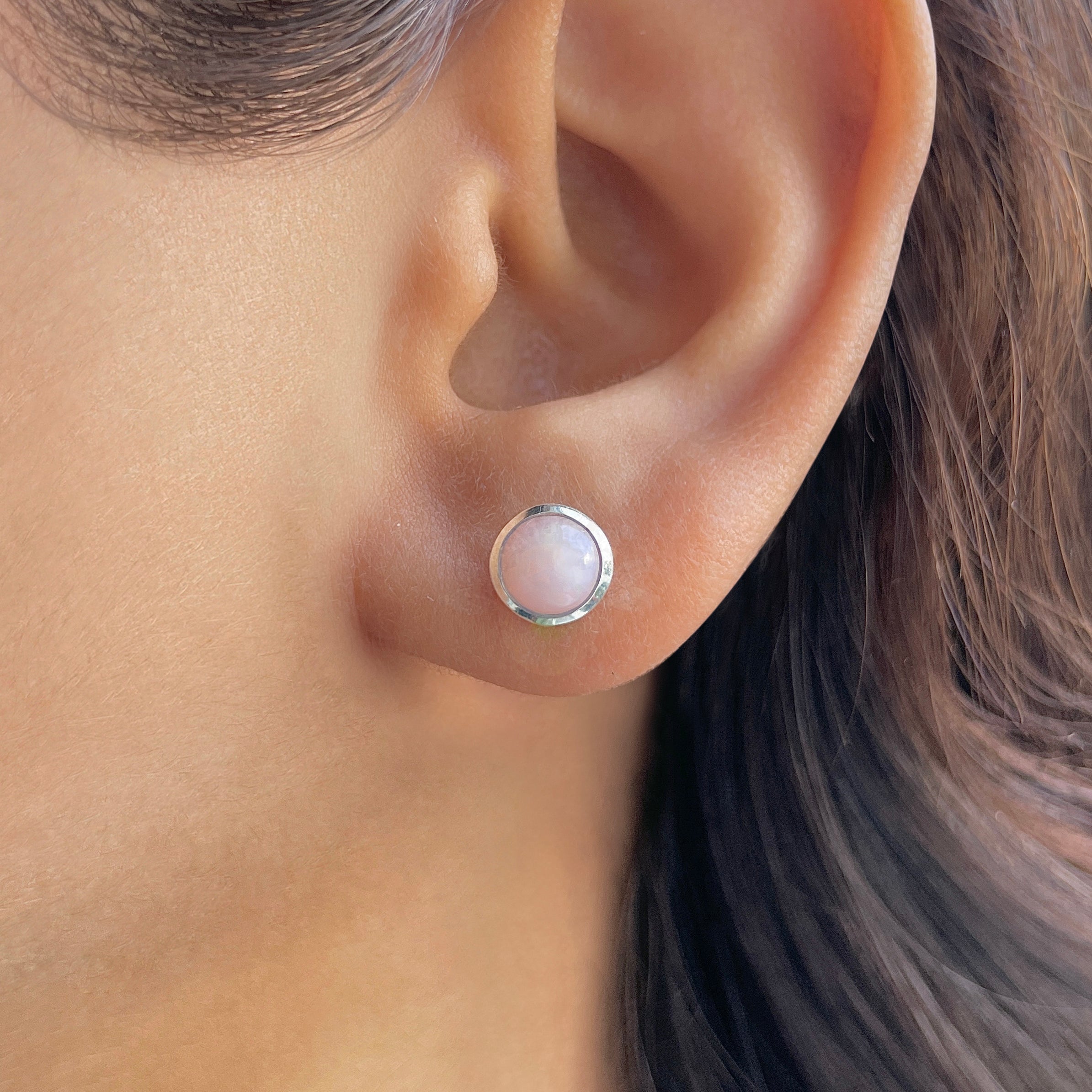 Pink Opal Earring-(PKO-RDE-1073.)