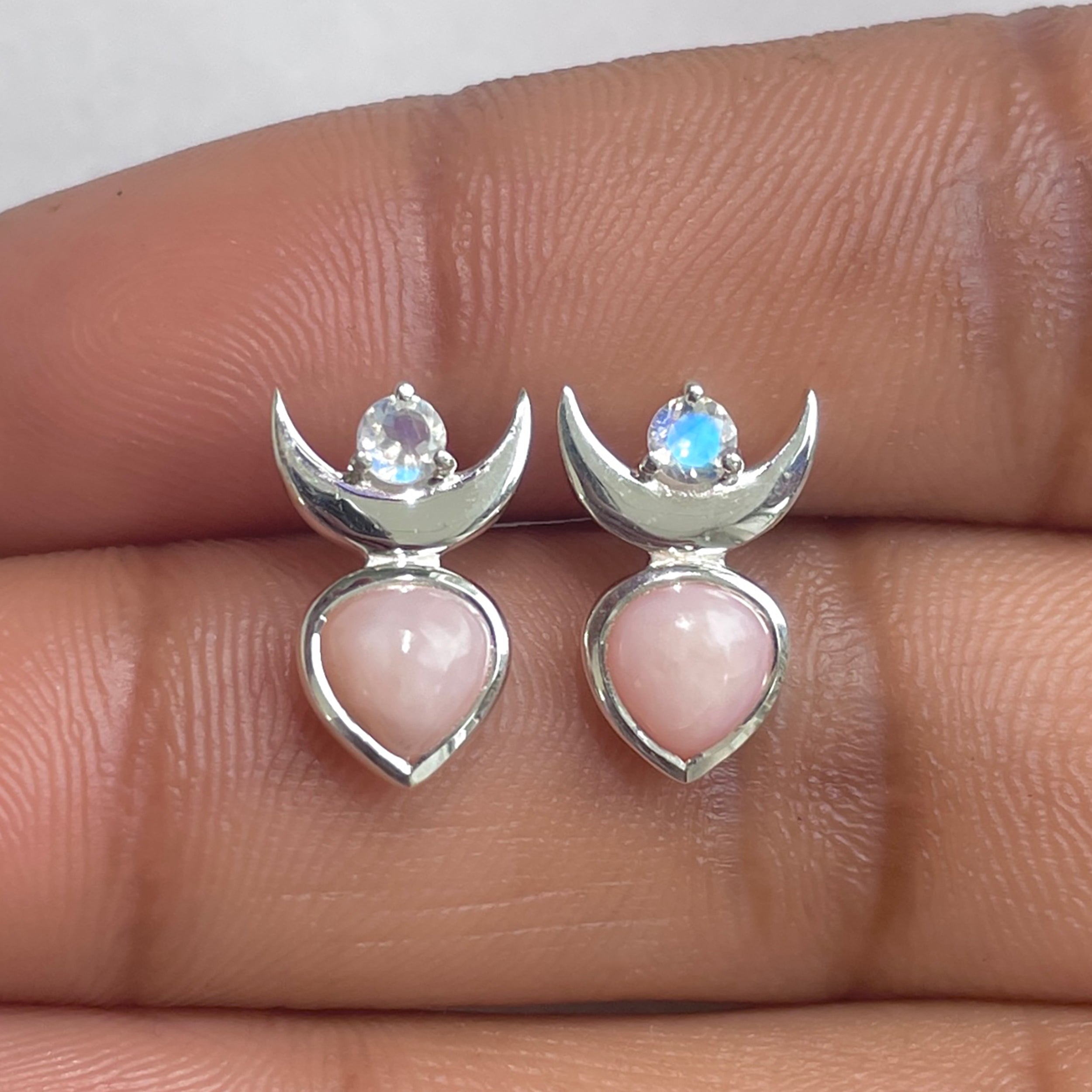 Pink Opal Earring-(PKO-RDE-1092B.)