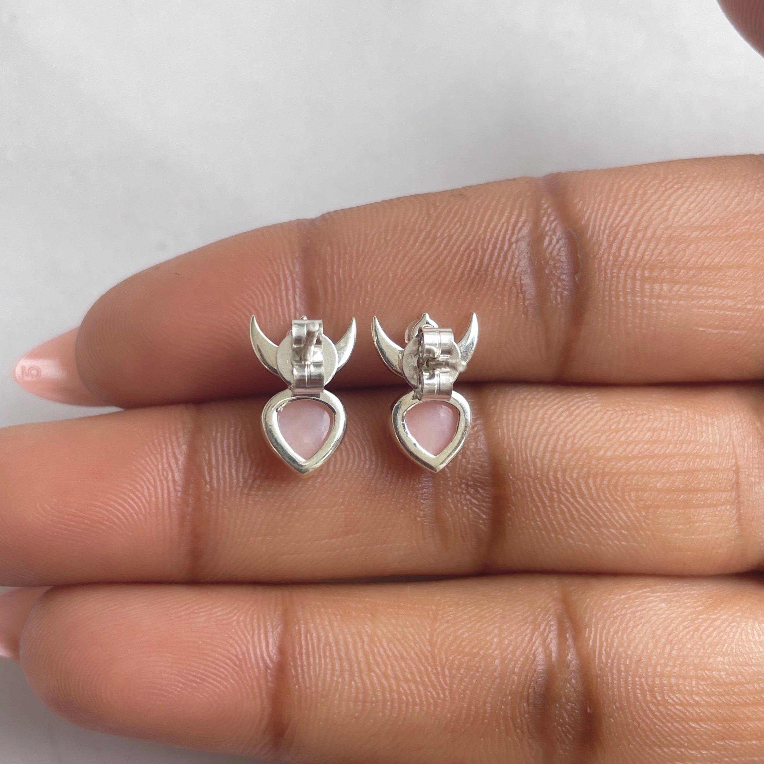 Pink Opal Earring-(PKO-RDE-1092B.)