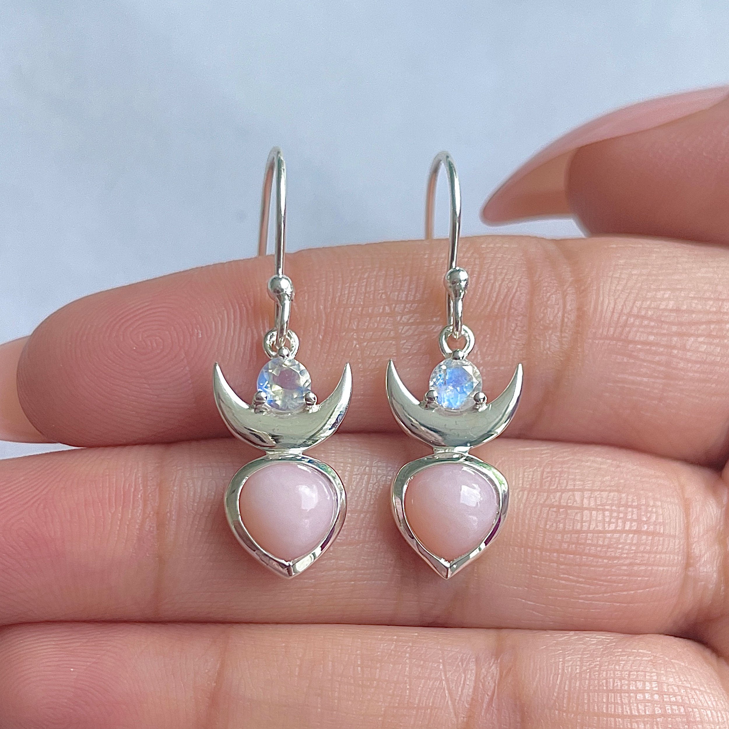 Pink Opal Earring-(PKO-RDE-1093.)