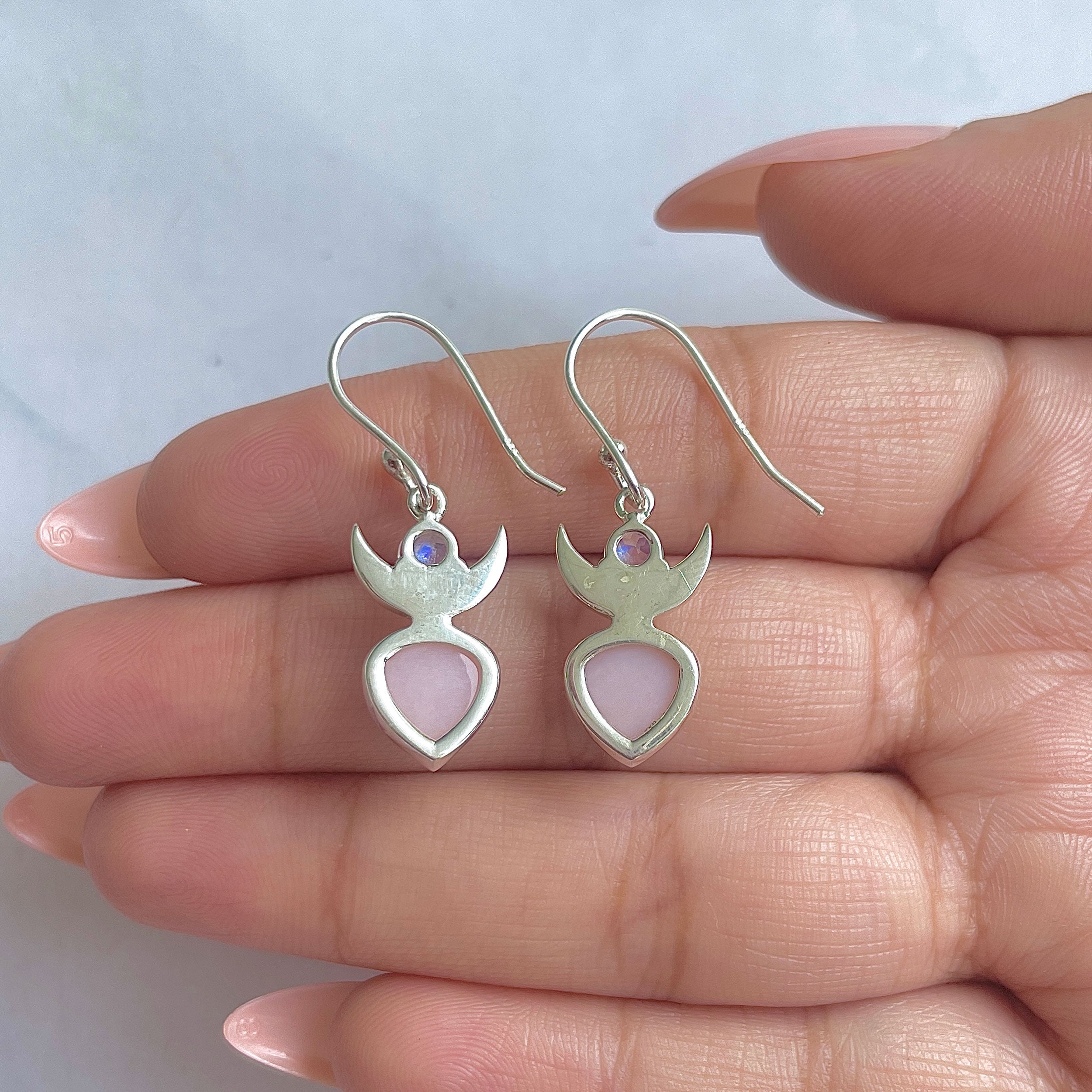 Pink Opal Earring-(PKO-RDE-1093.)