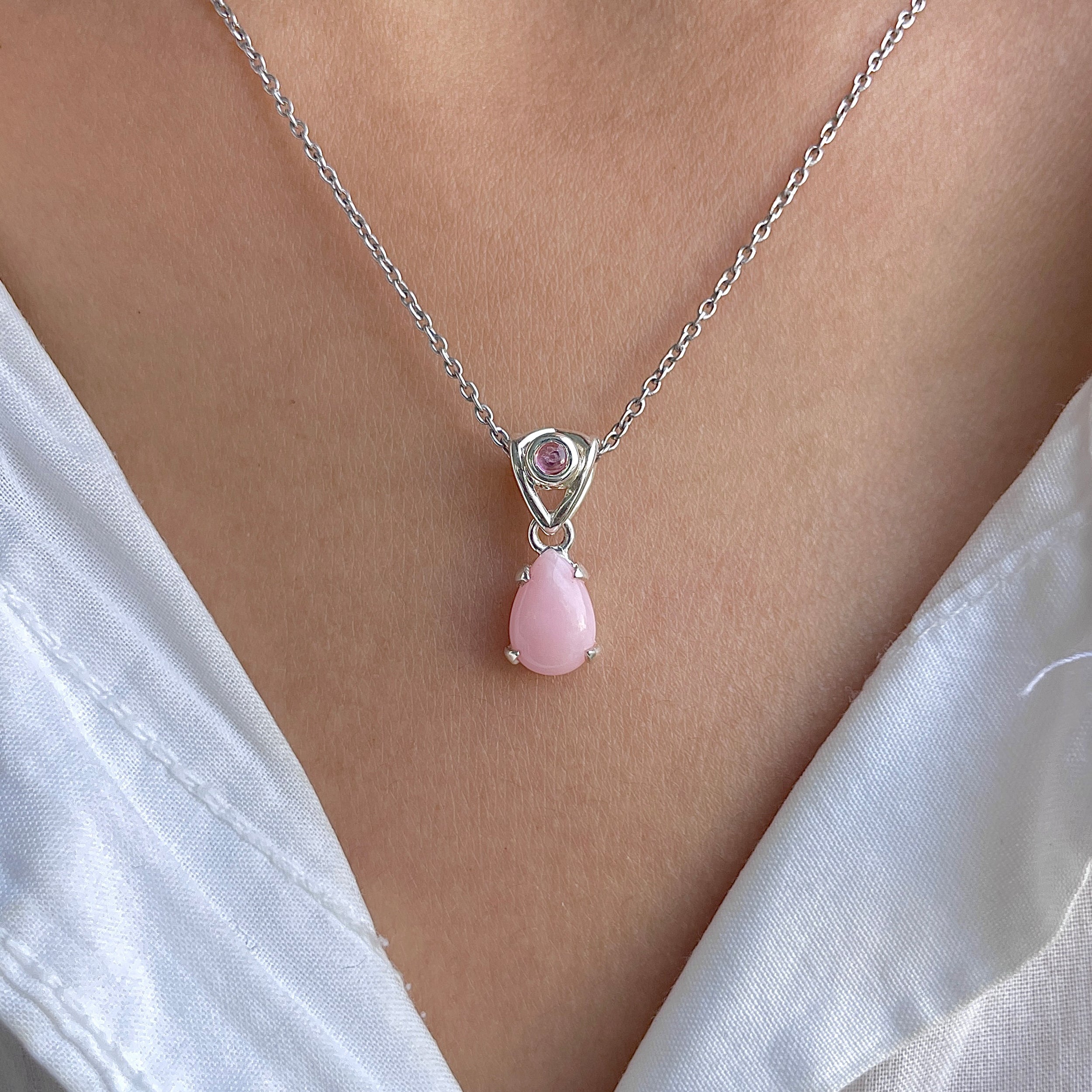 Pink Opal Pendant-(PKO-RDP-552.)
