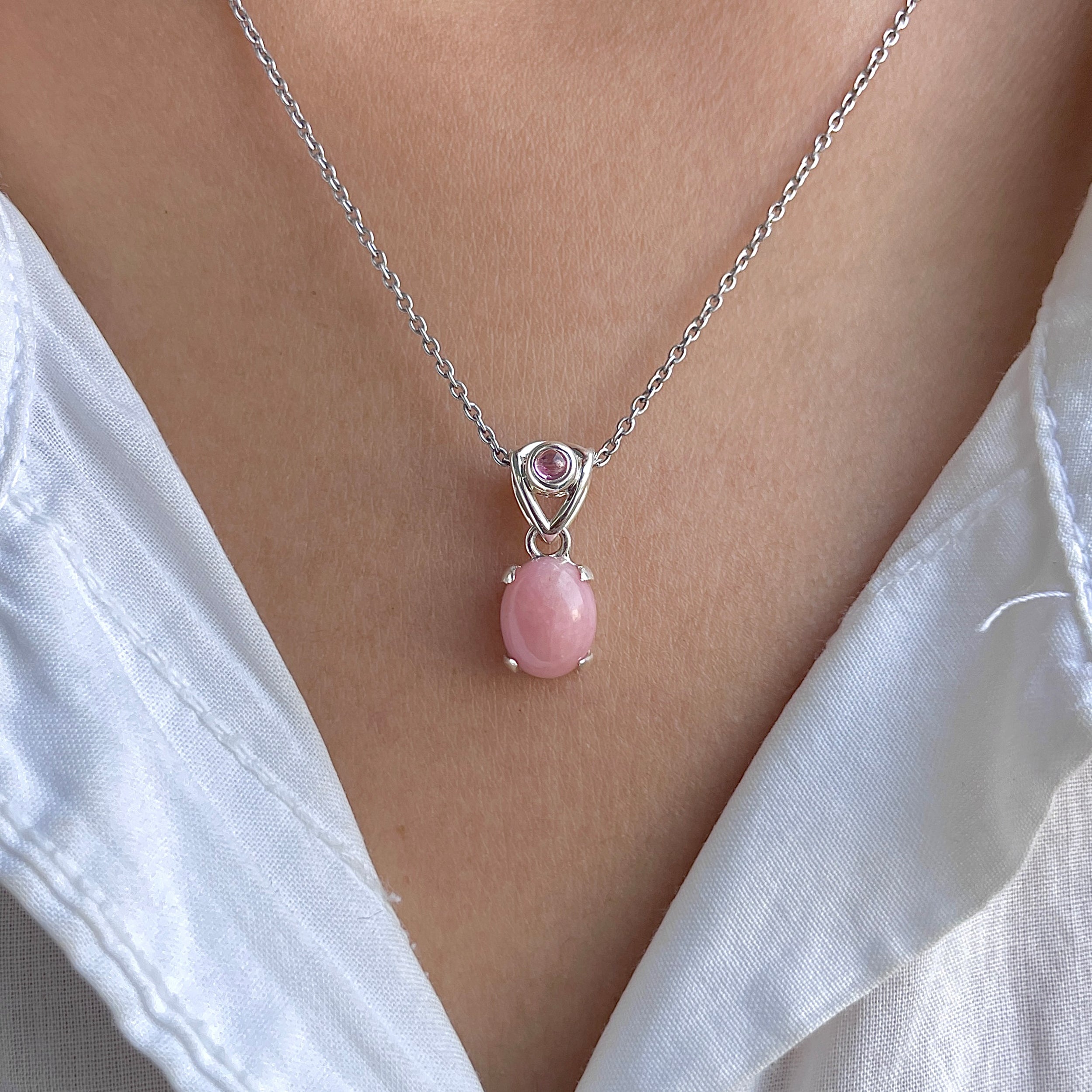 Pink Opal Pendant-(PKO-RDP-553.)