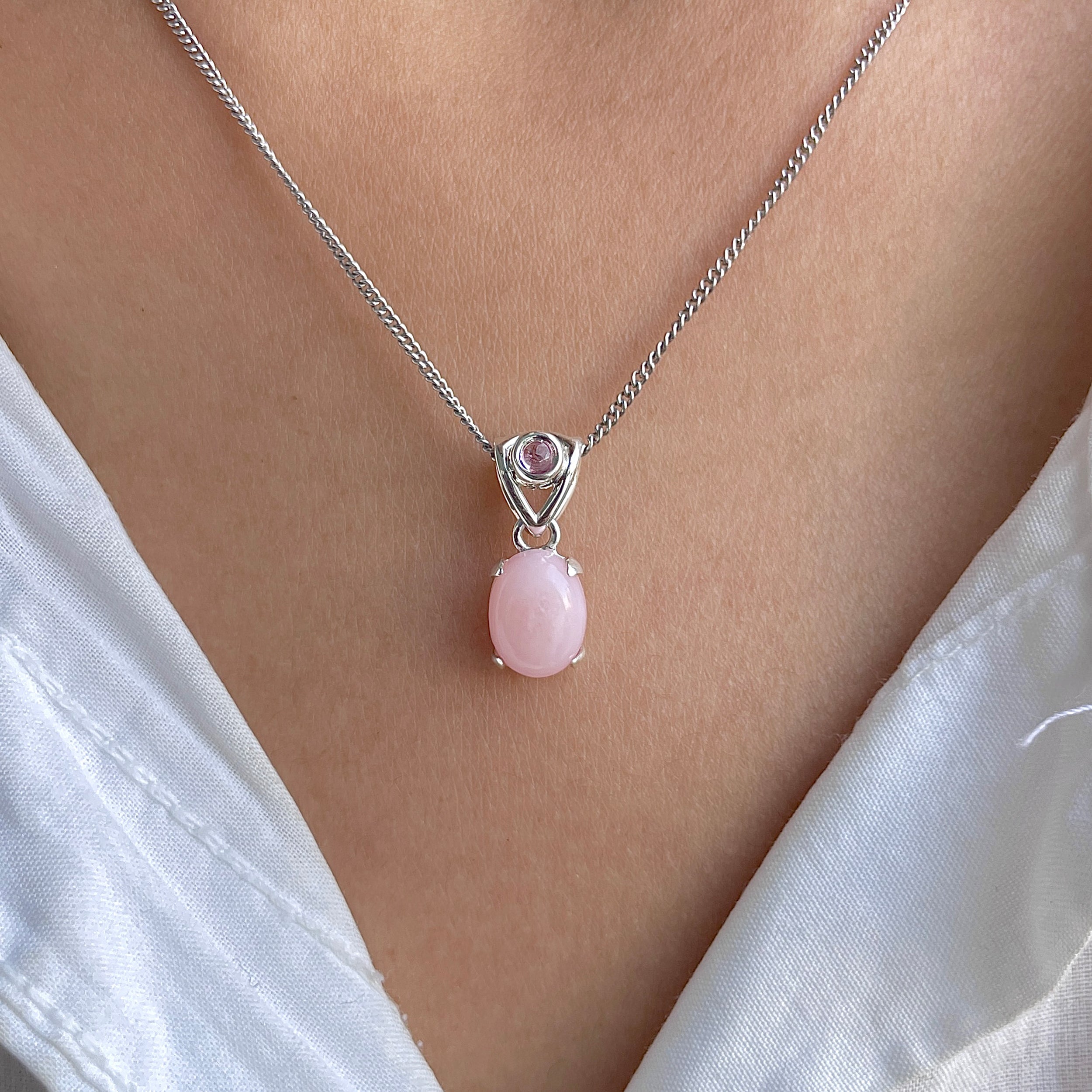 Pink Opal Pendant-(PKO-RDP-553A.)
