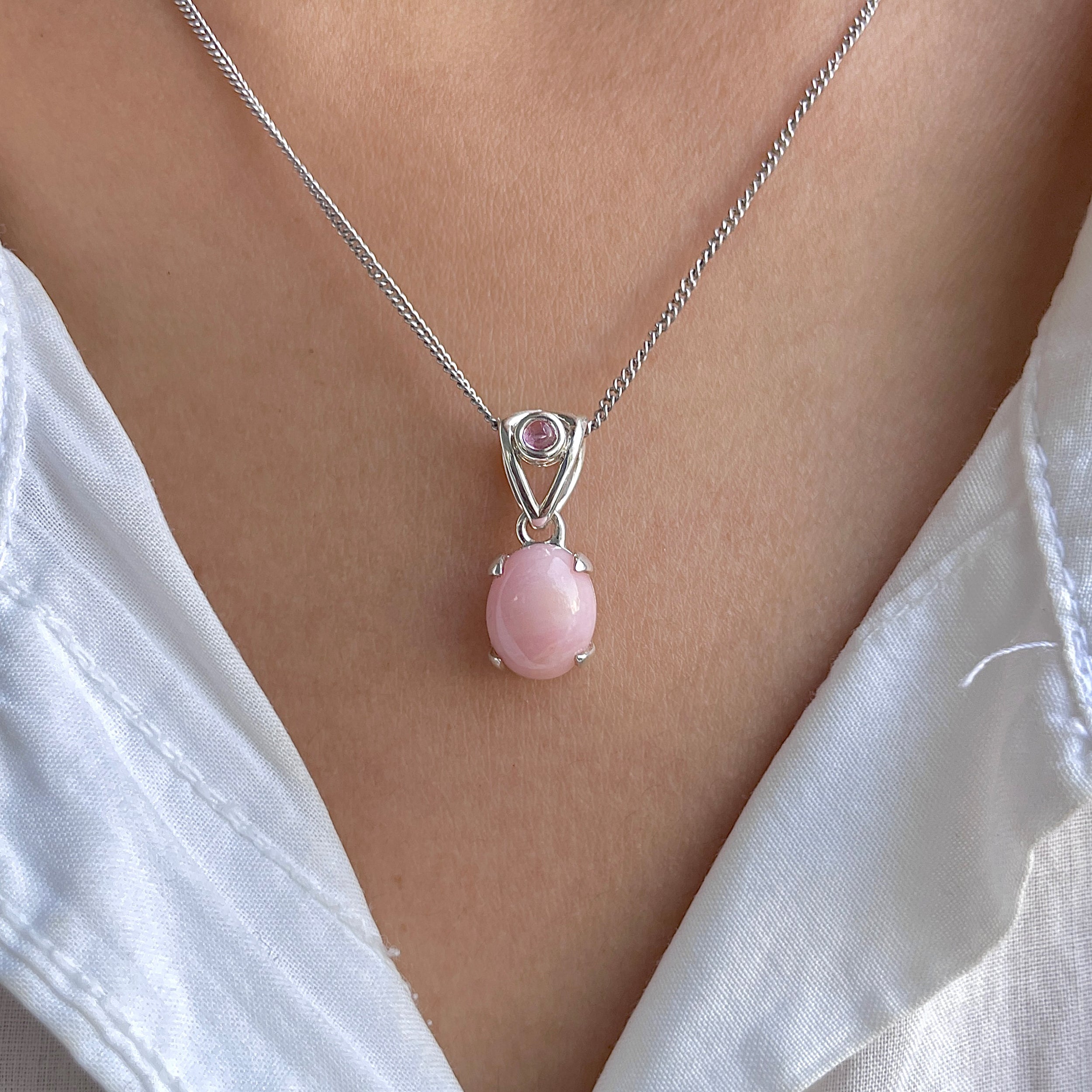 Pink Opal Pendant-(PKO-RDP-554.)