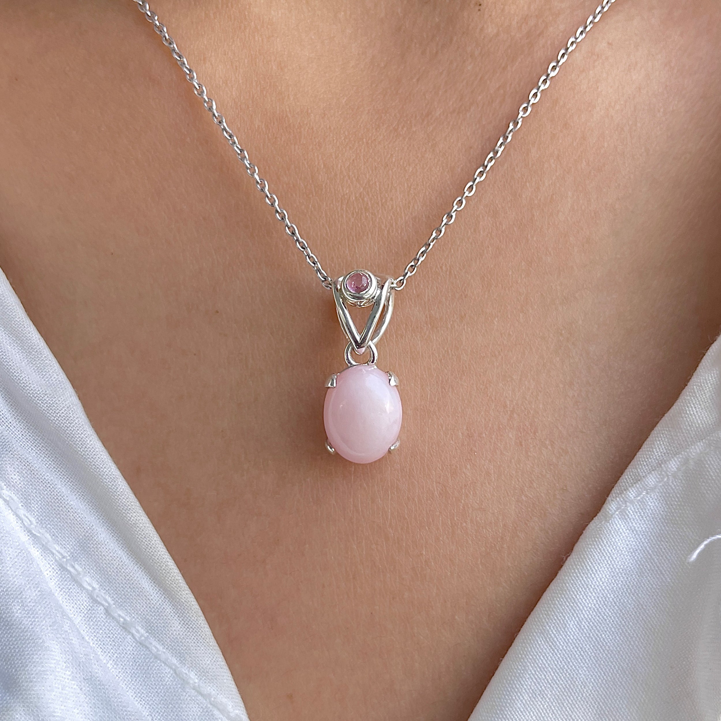 Pink Opal Pendant-(PKO-RDP-554A.)