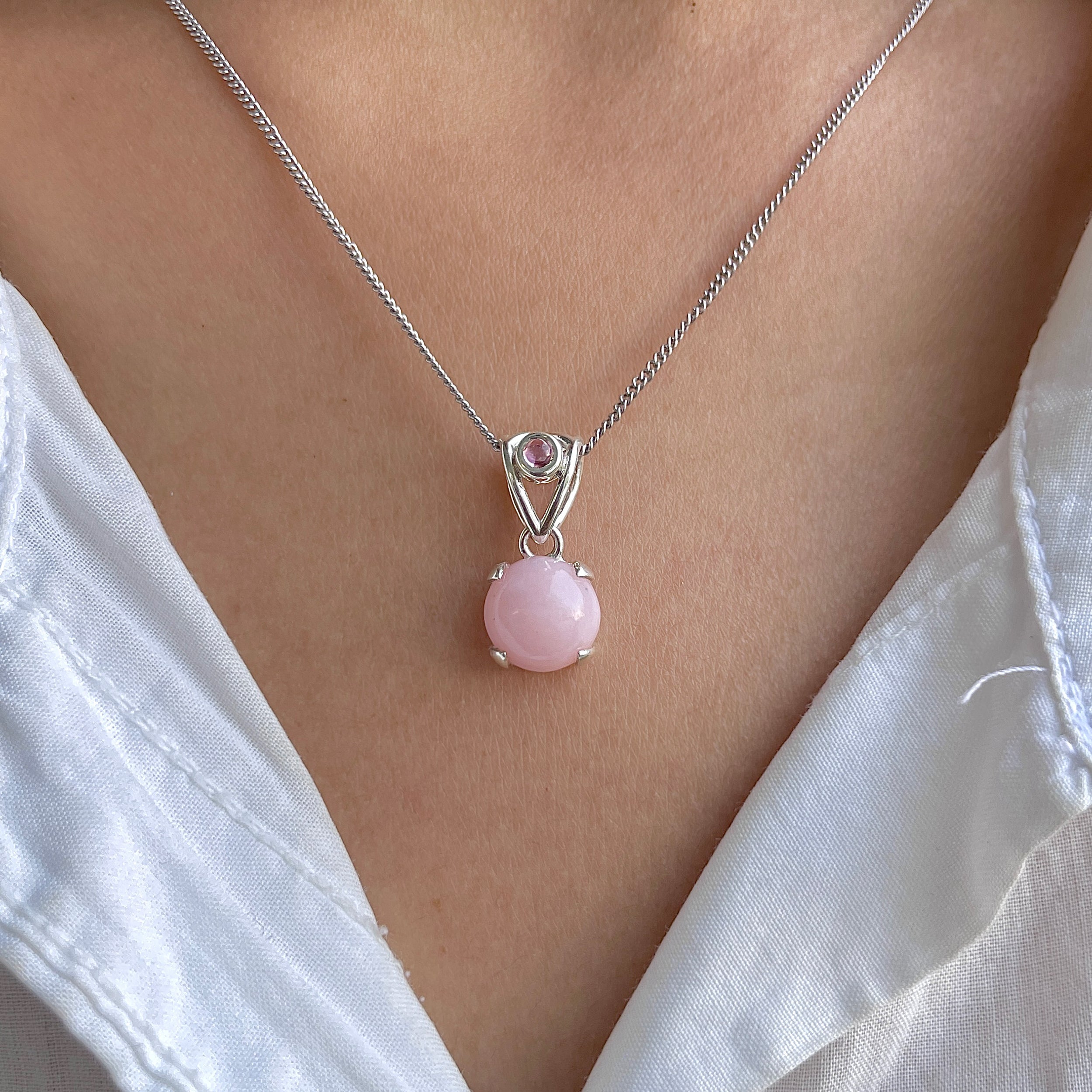 Pink Opal Pendant-(PKO-RDP-557.)