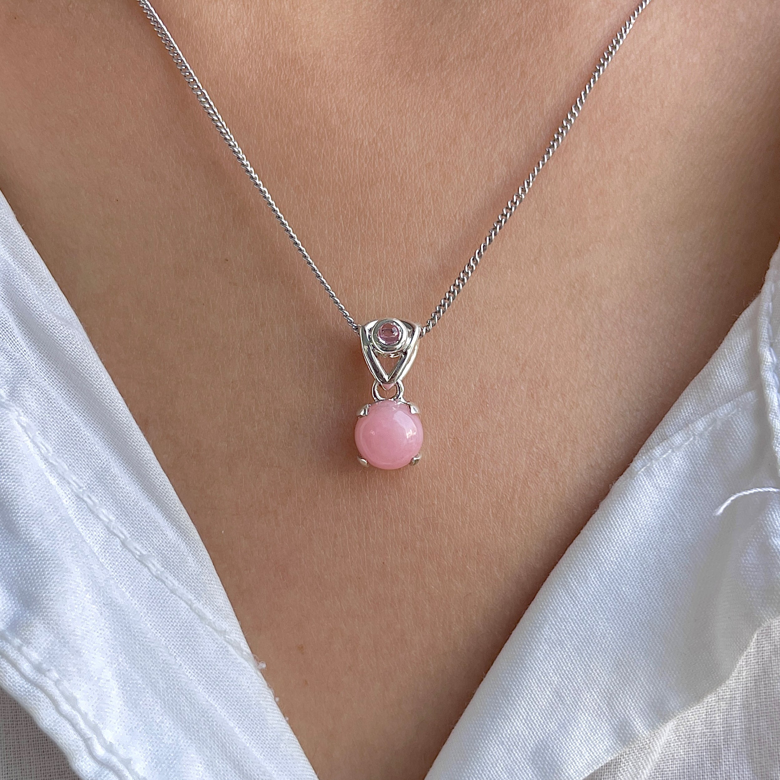 Pink Opal Pendant-(PKO-RDP-558.)