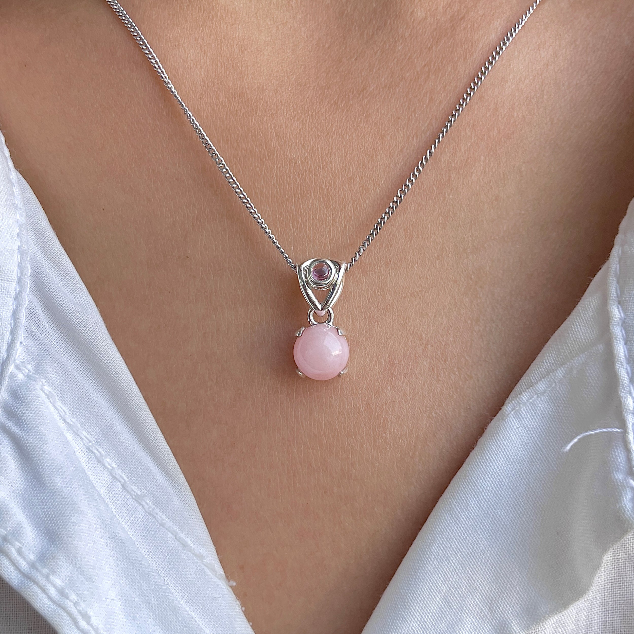 Pink Opal Pendant-(PKO-RDP-558A.)