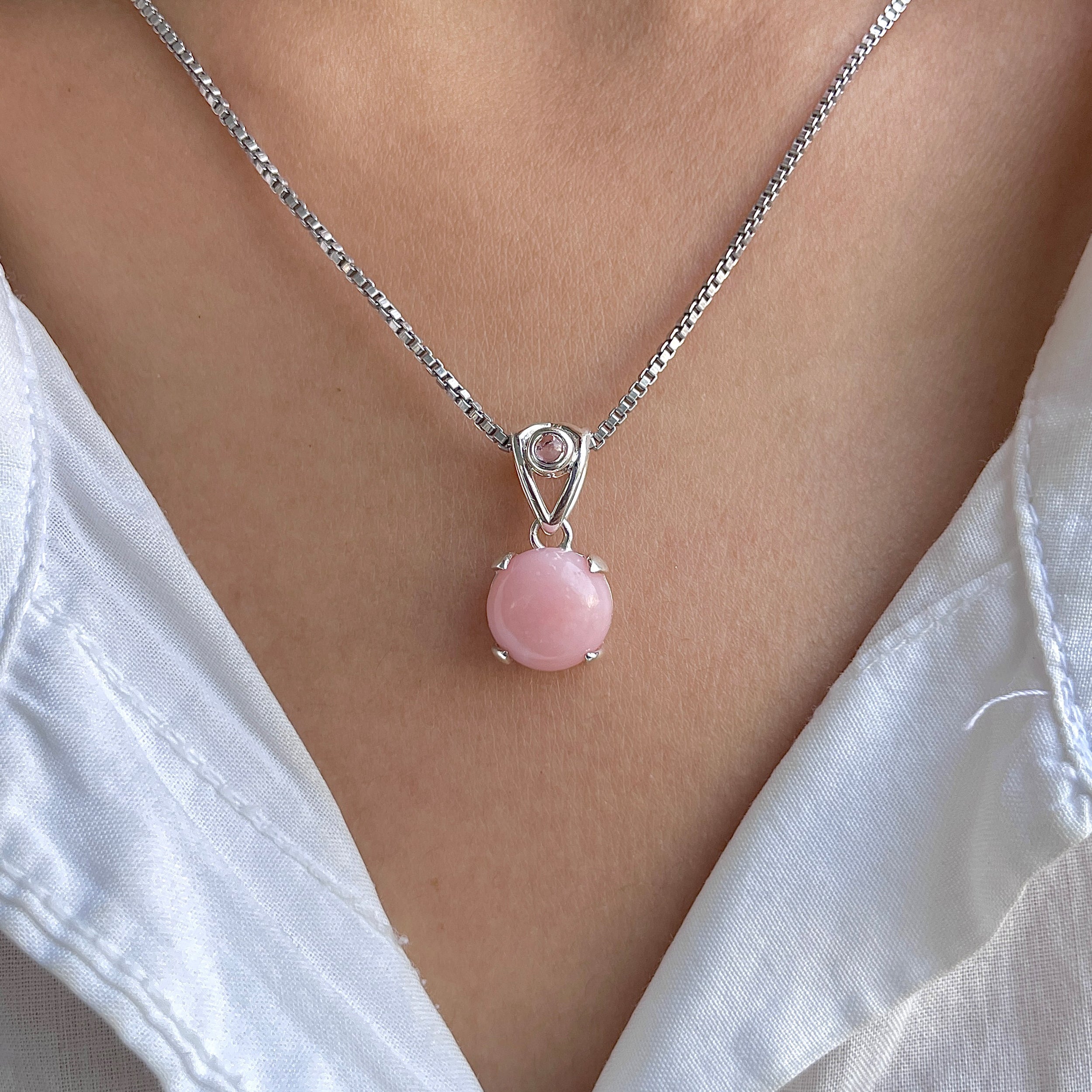 Pink Opal Pendant-(PKO-RDP-559.)