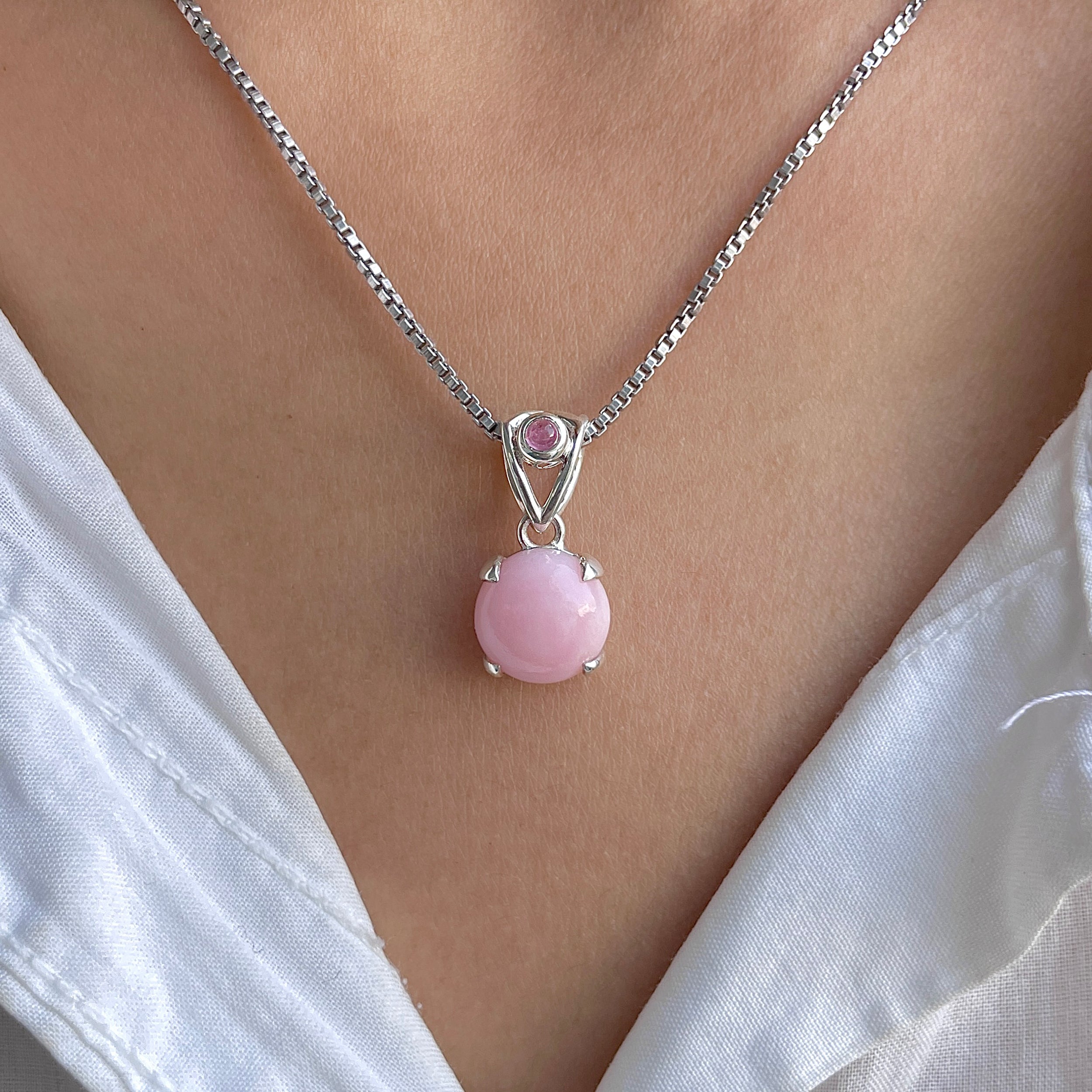 Pink Opal Pendant-(PKO-RDP-559A.)