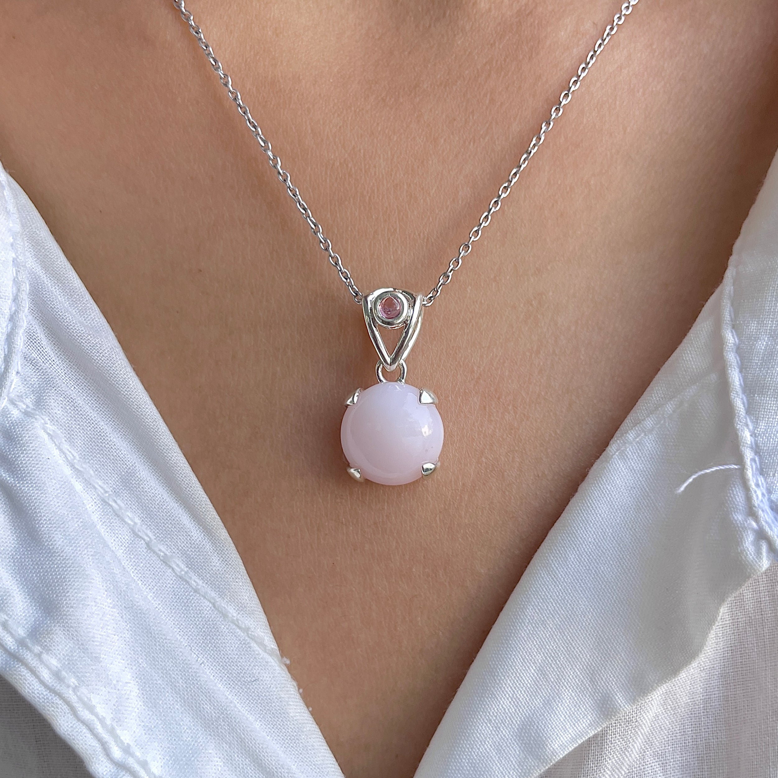 Pink Opal Pendant-(PKO-RDP-560A.)