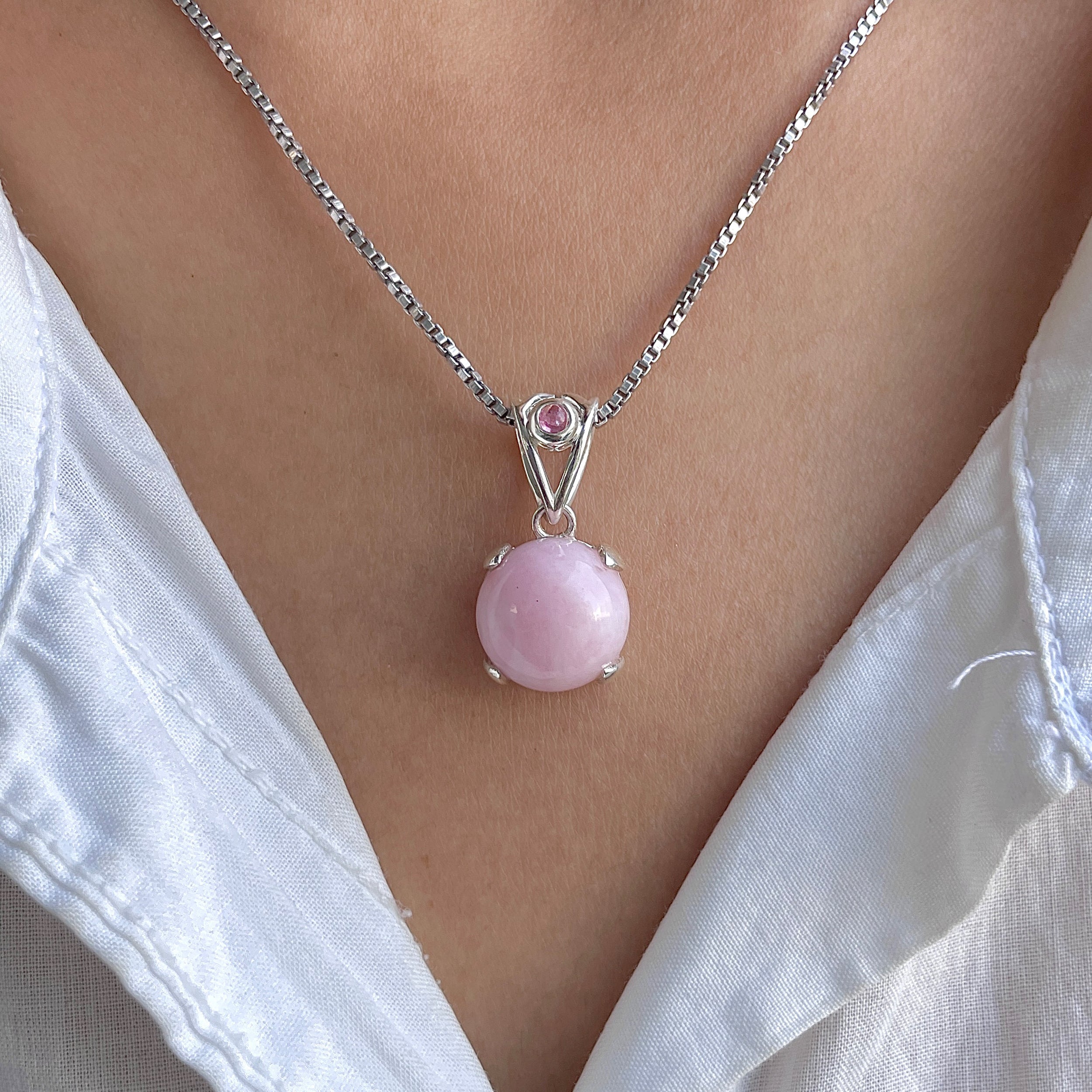 Pink Opal Pendant-(PKO-RDP-561.)