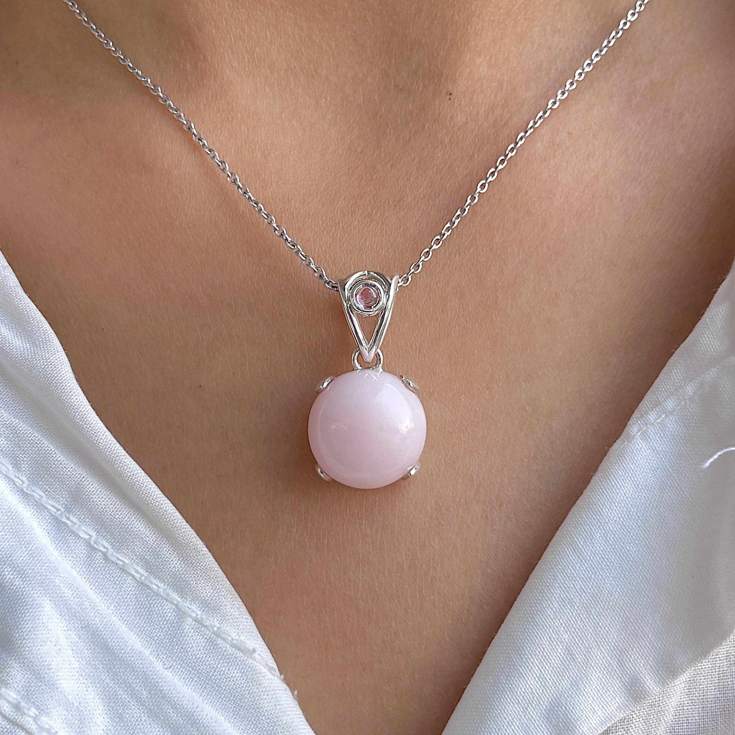 Pink Opal Pendant-(PKO-RDP-562.)
