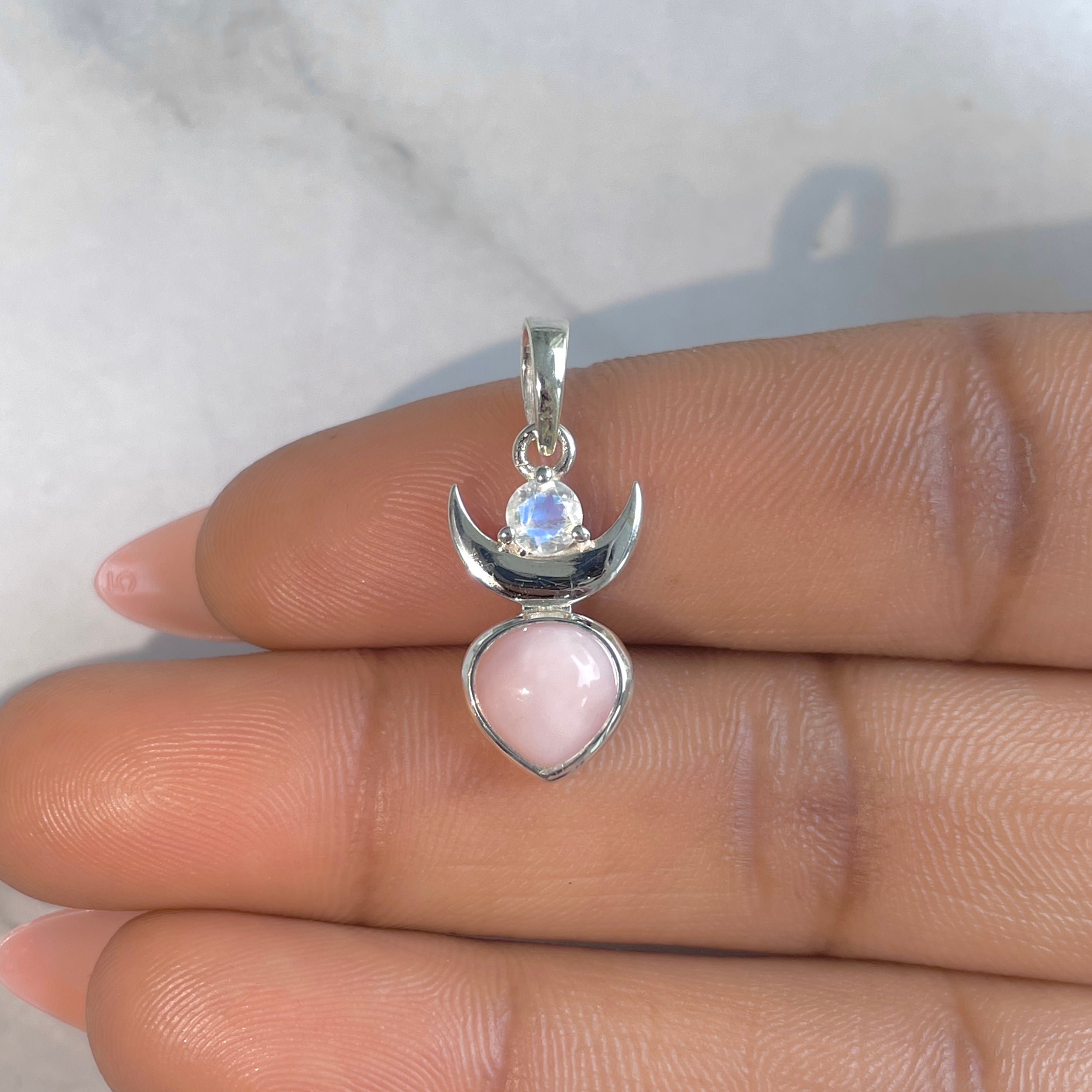 Pink Opal Pendant-(PKO-RDP-690.)