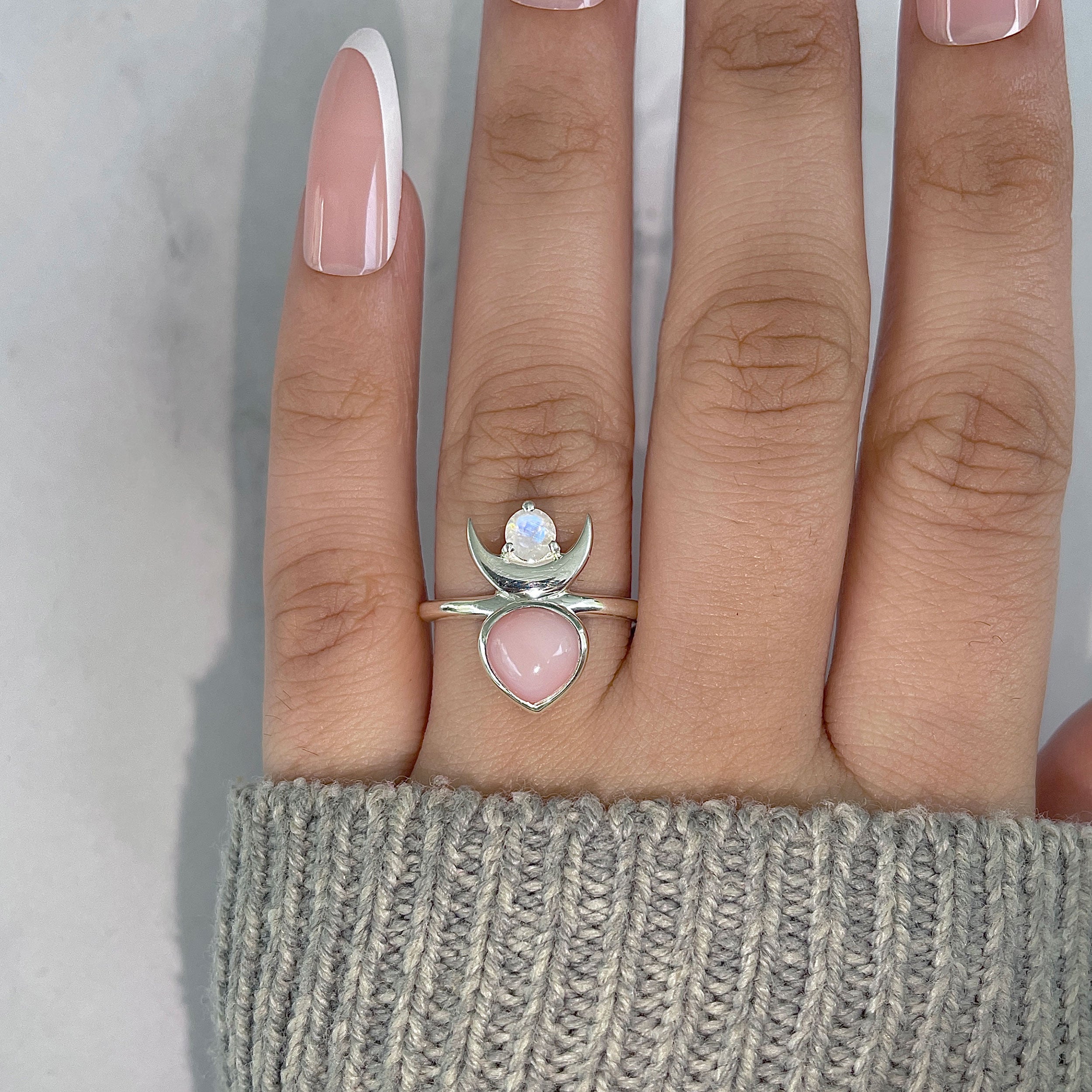 Pink Opal Ring-(PKO-RDR-2545.)