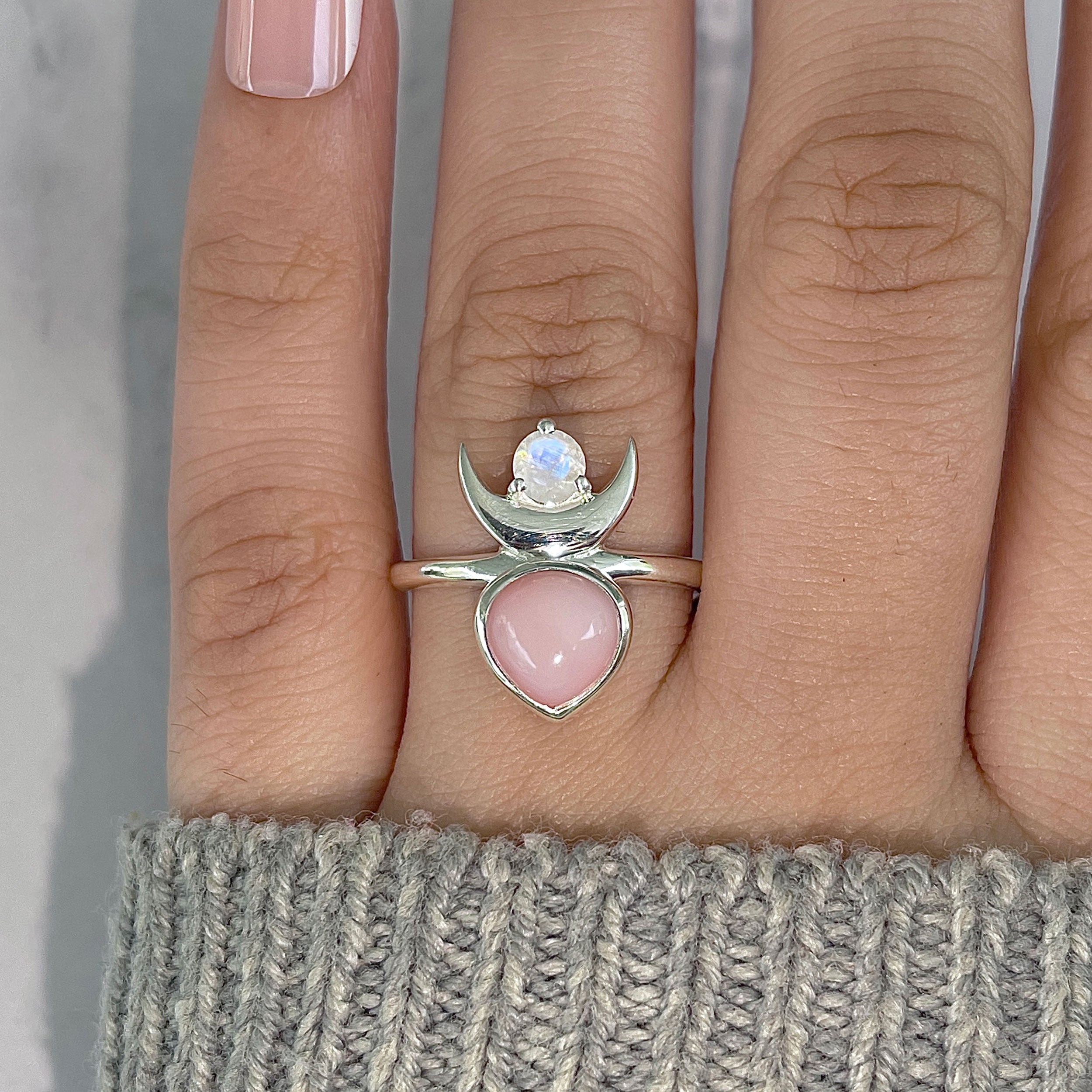 Pink Opal Ring-(PKO-RDR-2545.)