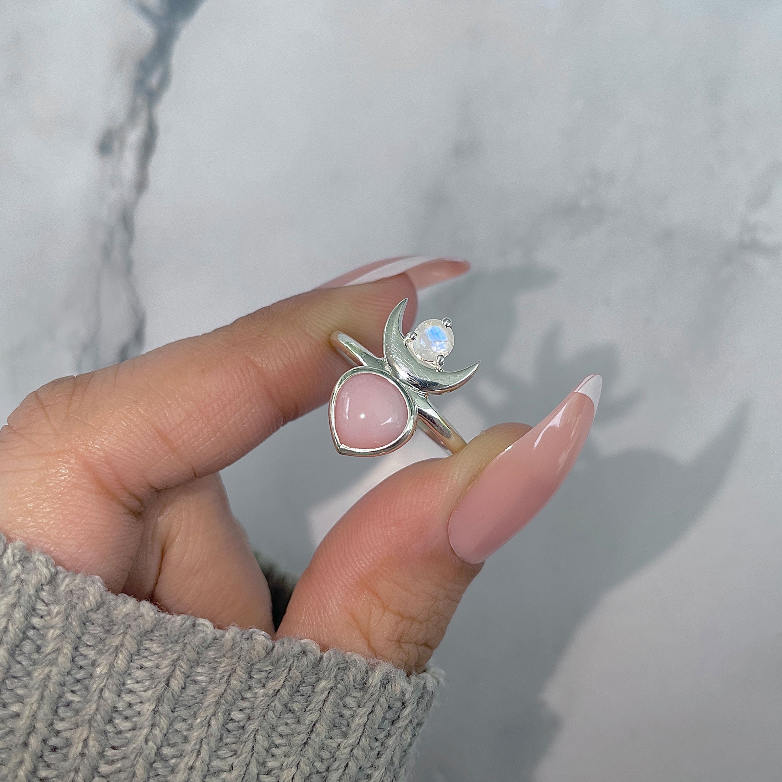 Pink Opal Ring-(PKO-RDR-2545.)