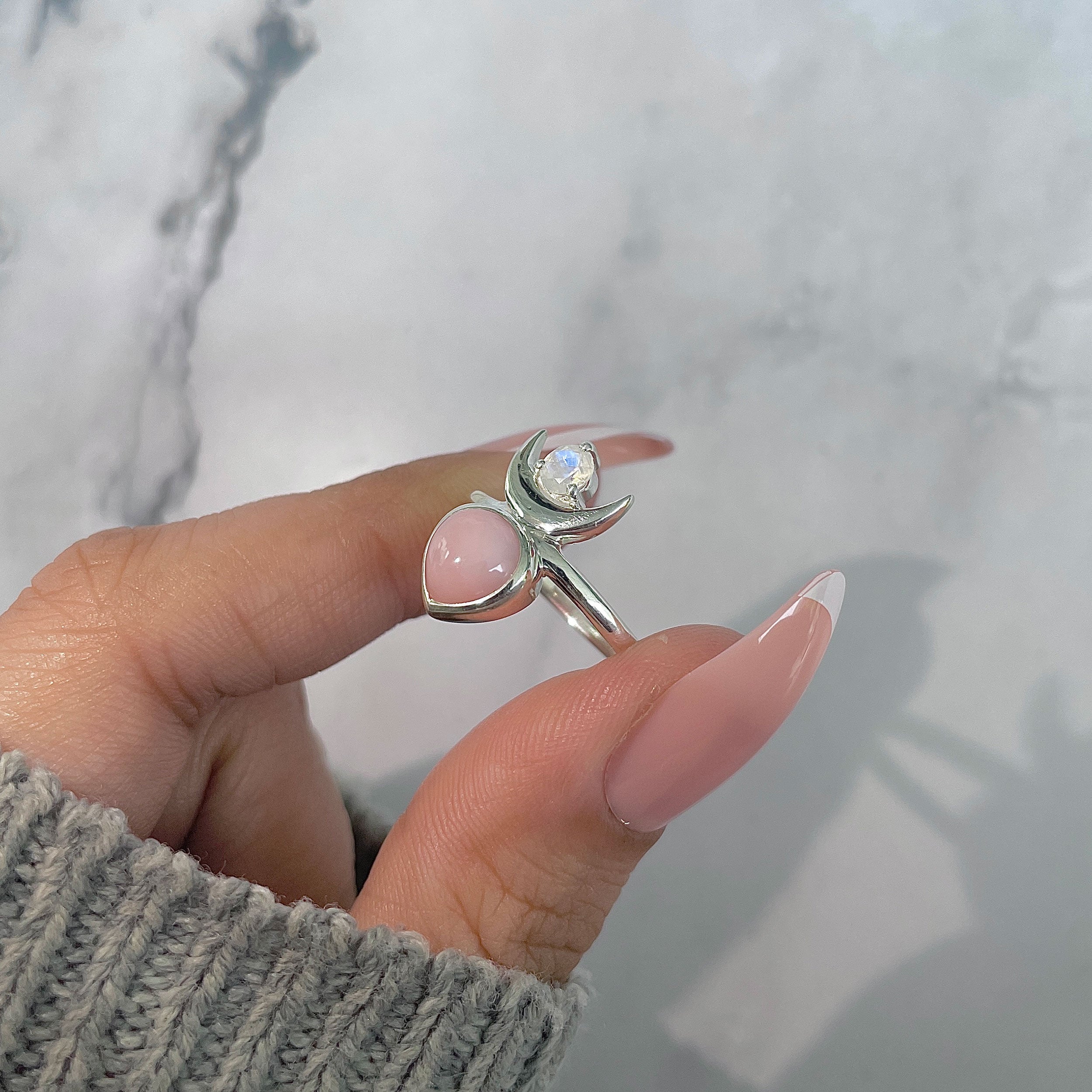 Pink Opal Ring-(PKO-RDR-2545.)