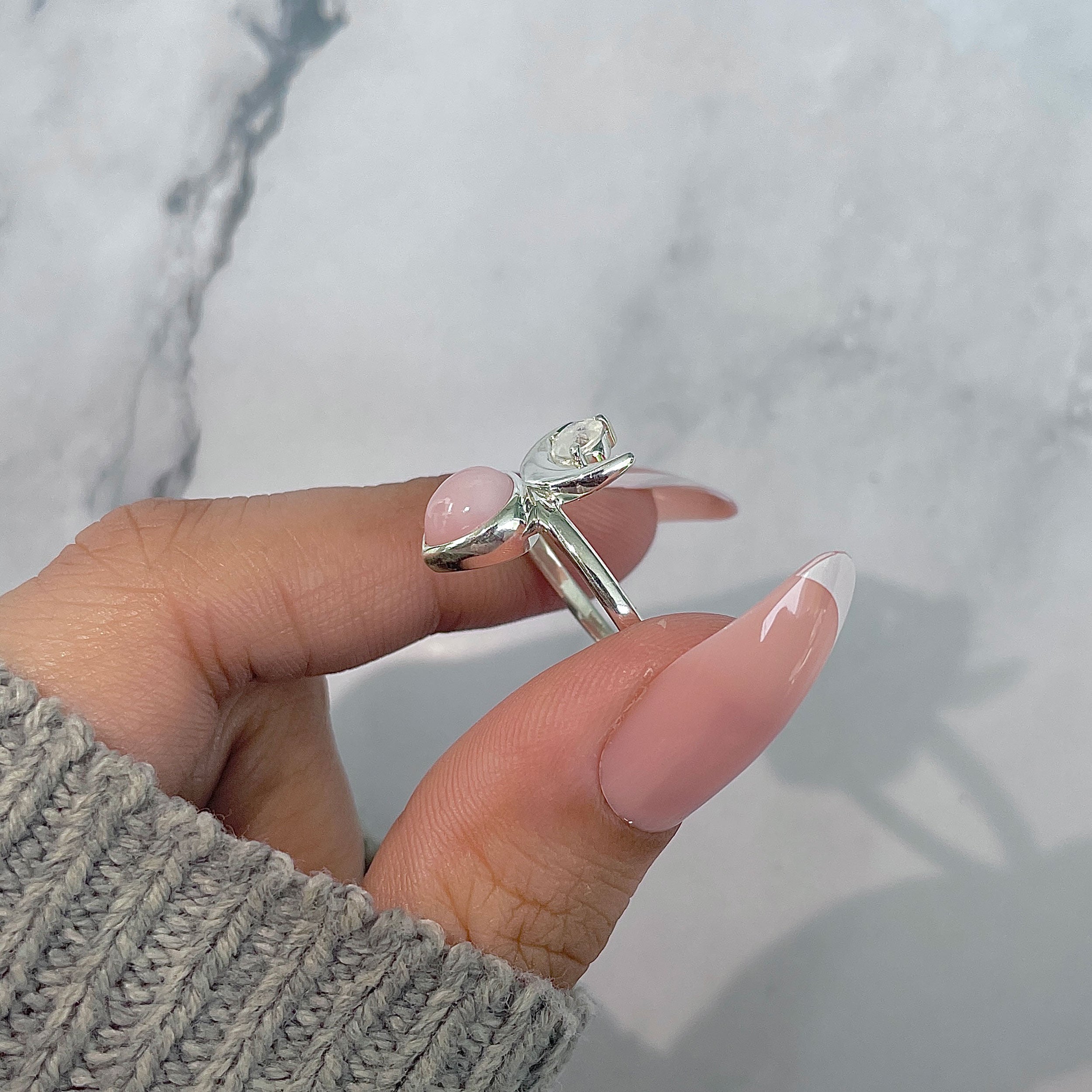 Pink Opal Ring-(PKO-RDR-2545.)