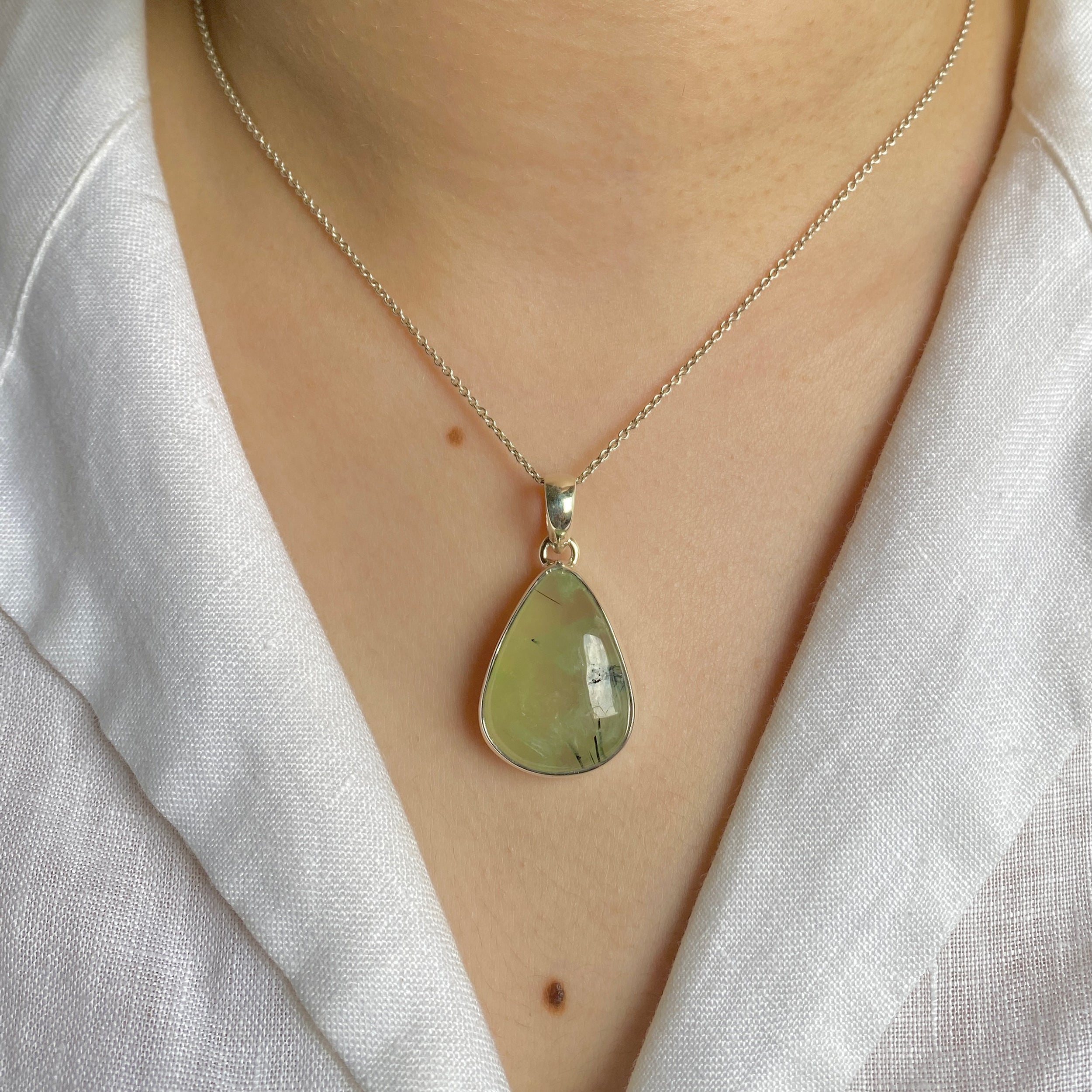 Prehnite Pendant-(PRN-P-12.)
