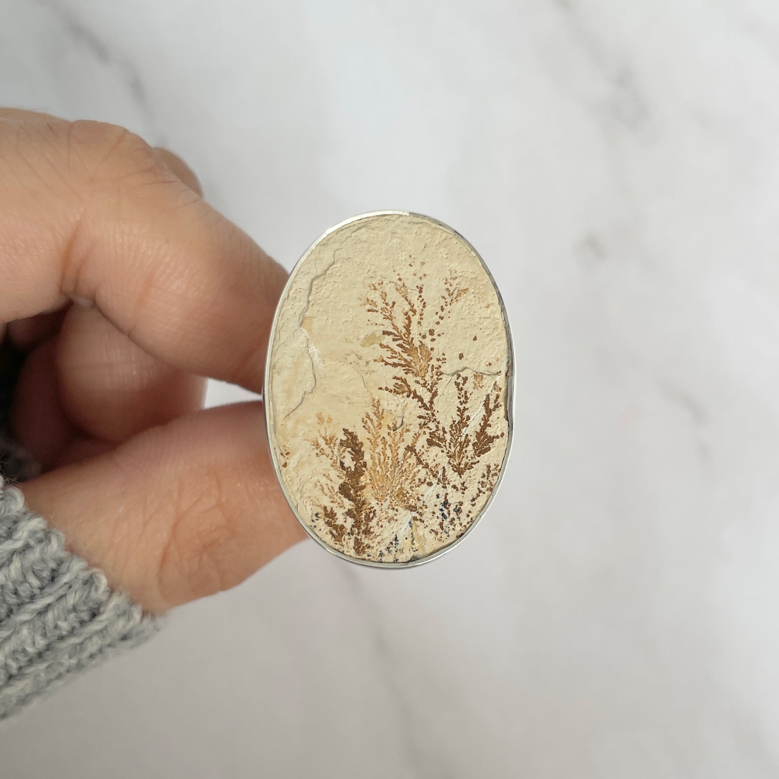 Psilomelane Dendrite Ring-(PSD-R-39.)