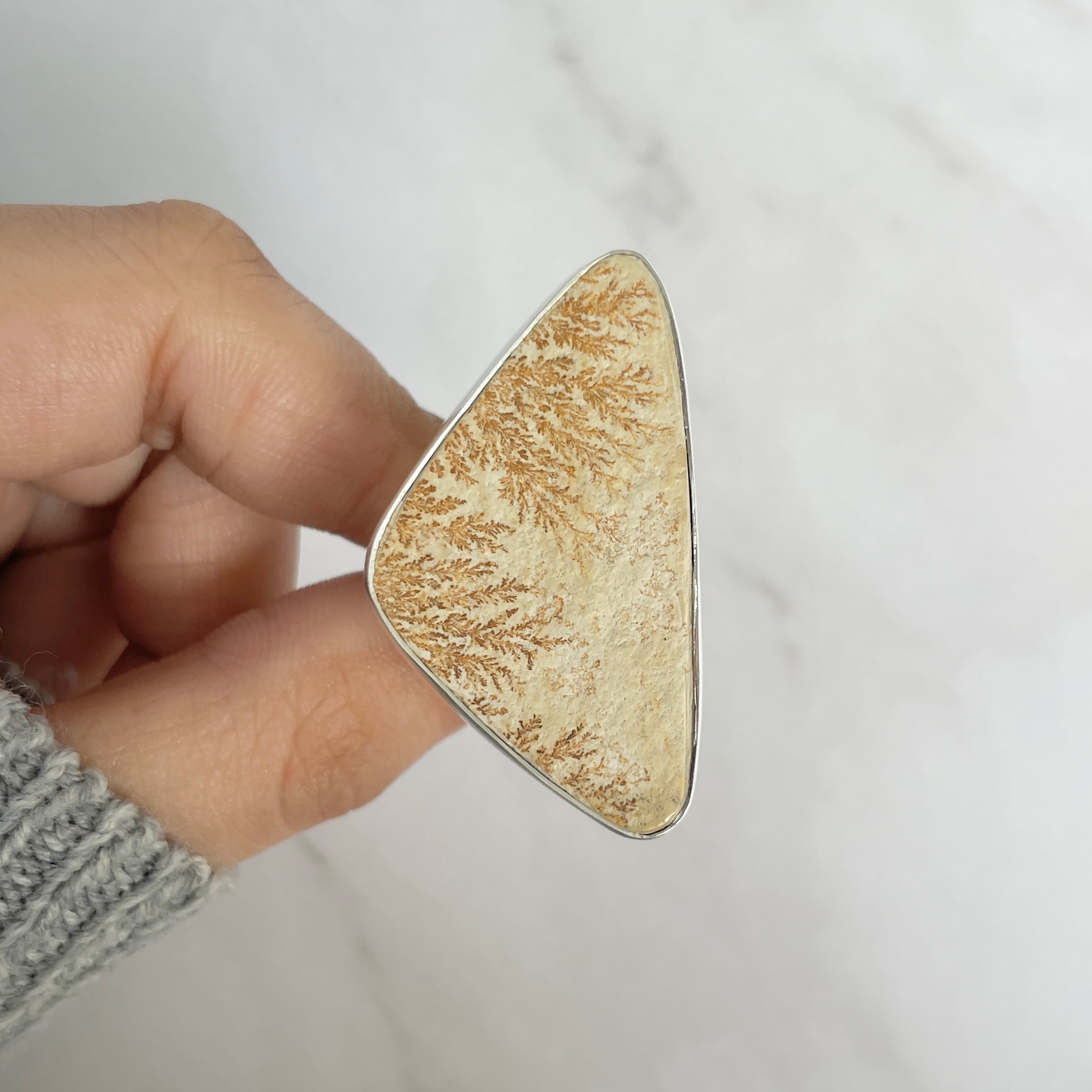 Psilomelane Dendrite Ring-(PSD-R-40.)