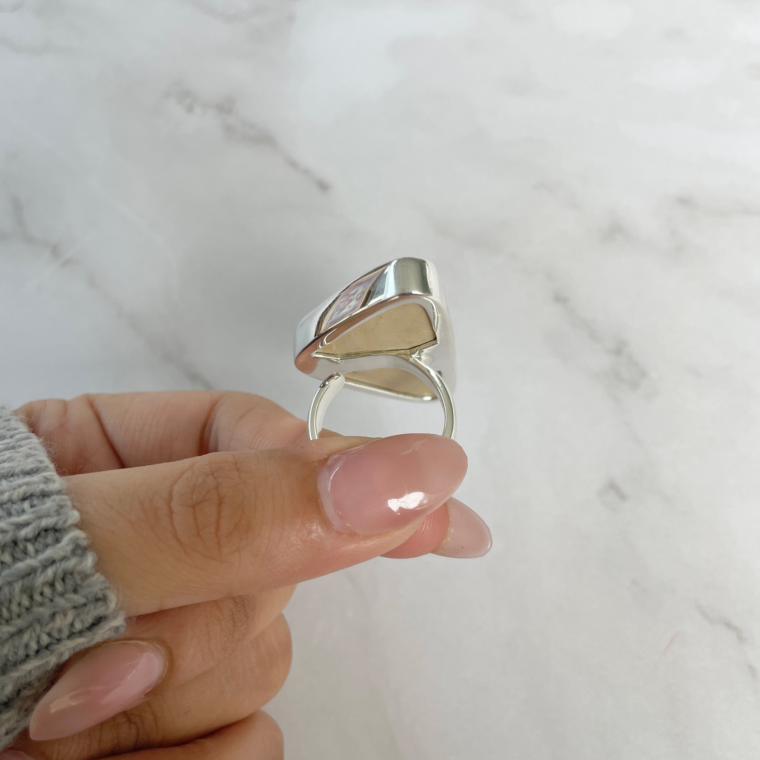 Psilomelane Dendrite Ring-(PSD-R-40.)