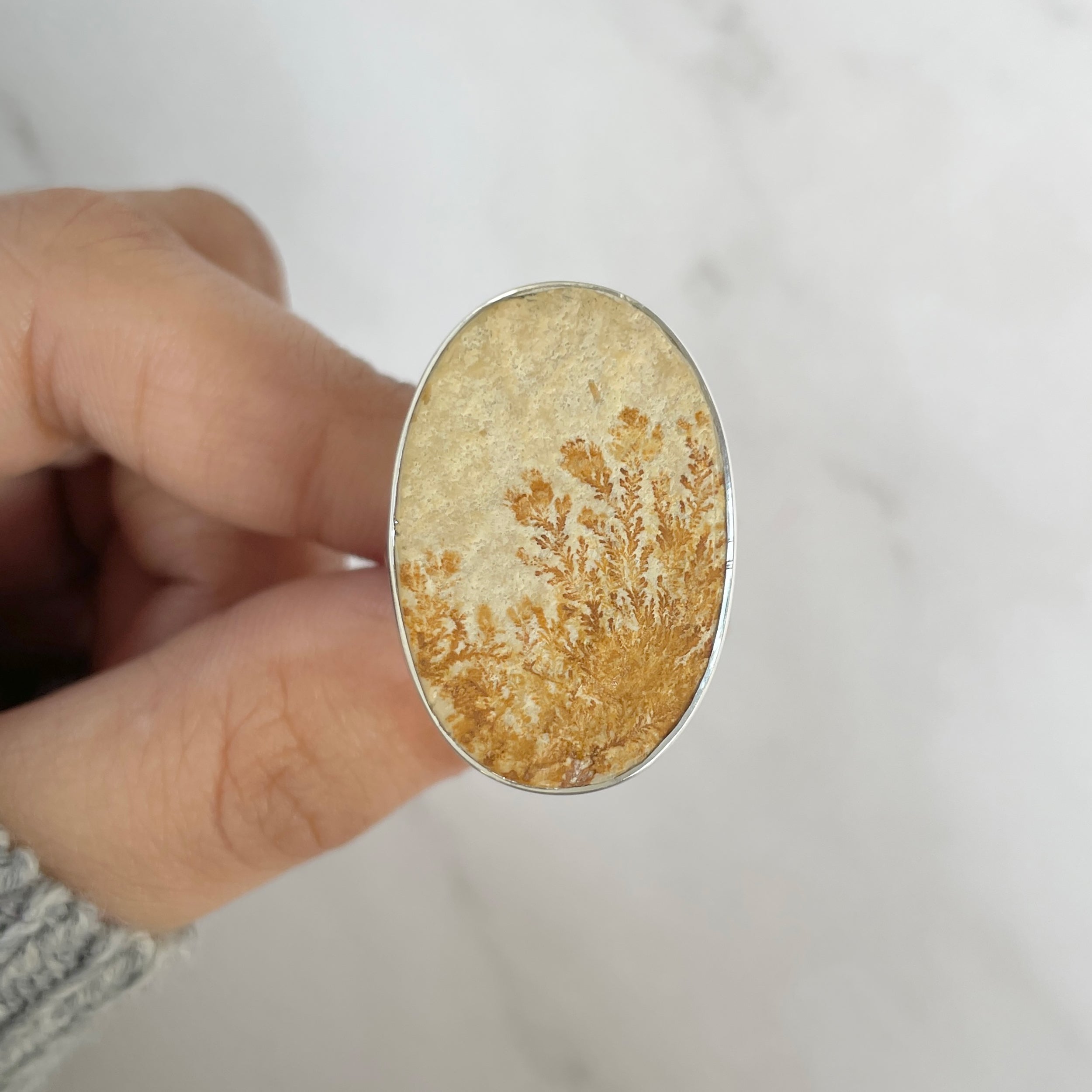 Psilomelane Dendrite Ring-(PSD-R-41.)