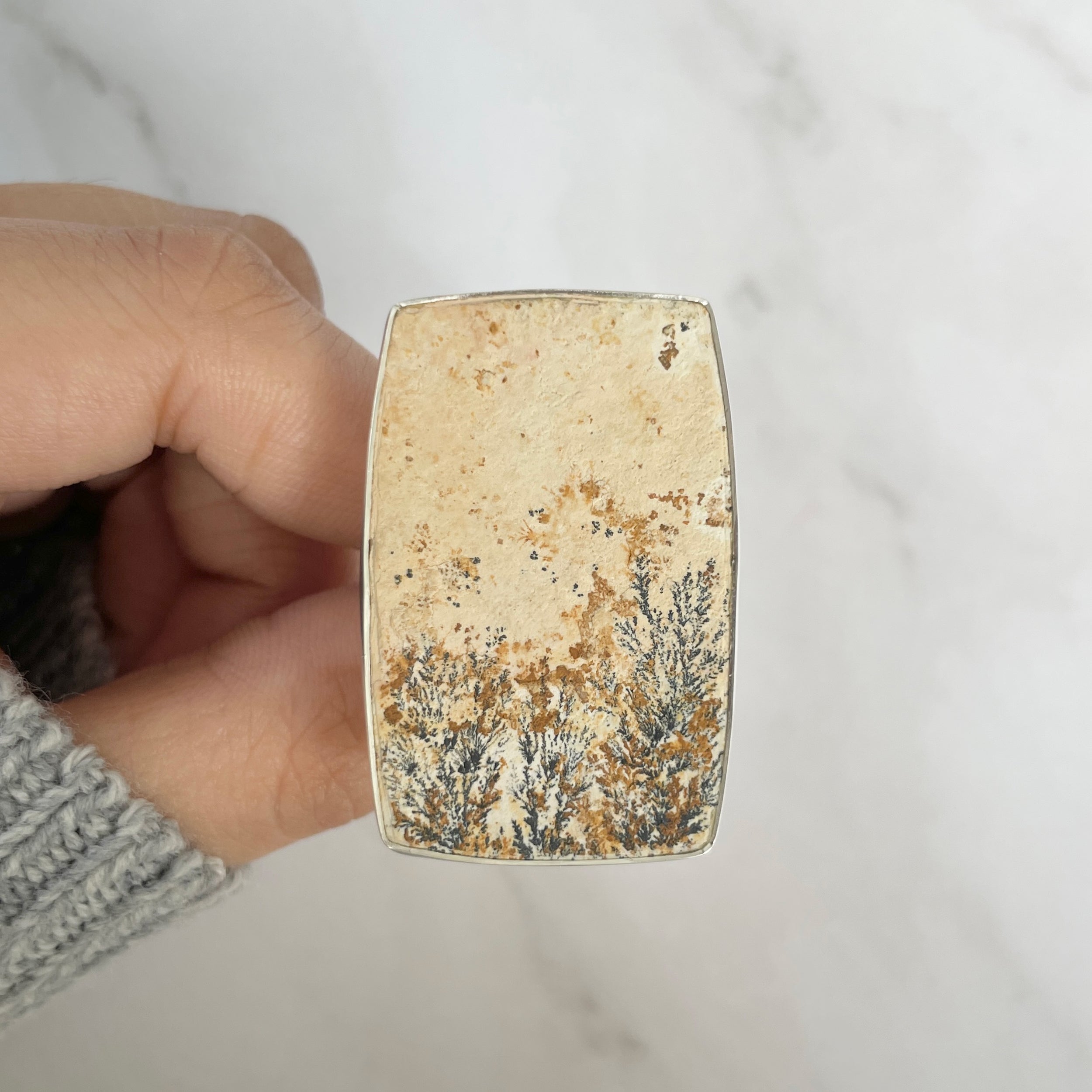 Psilomelane Dendrite Ring-(PSD-R-42.)