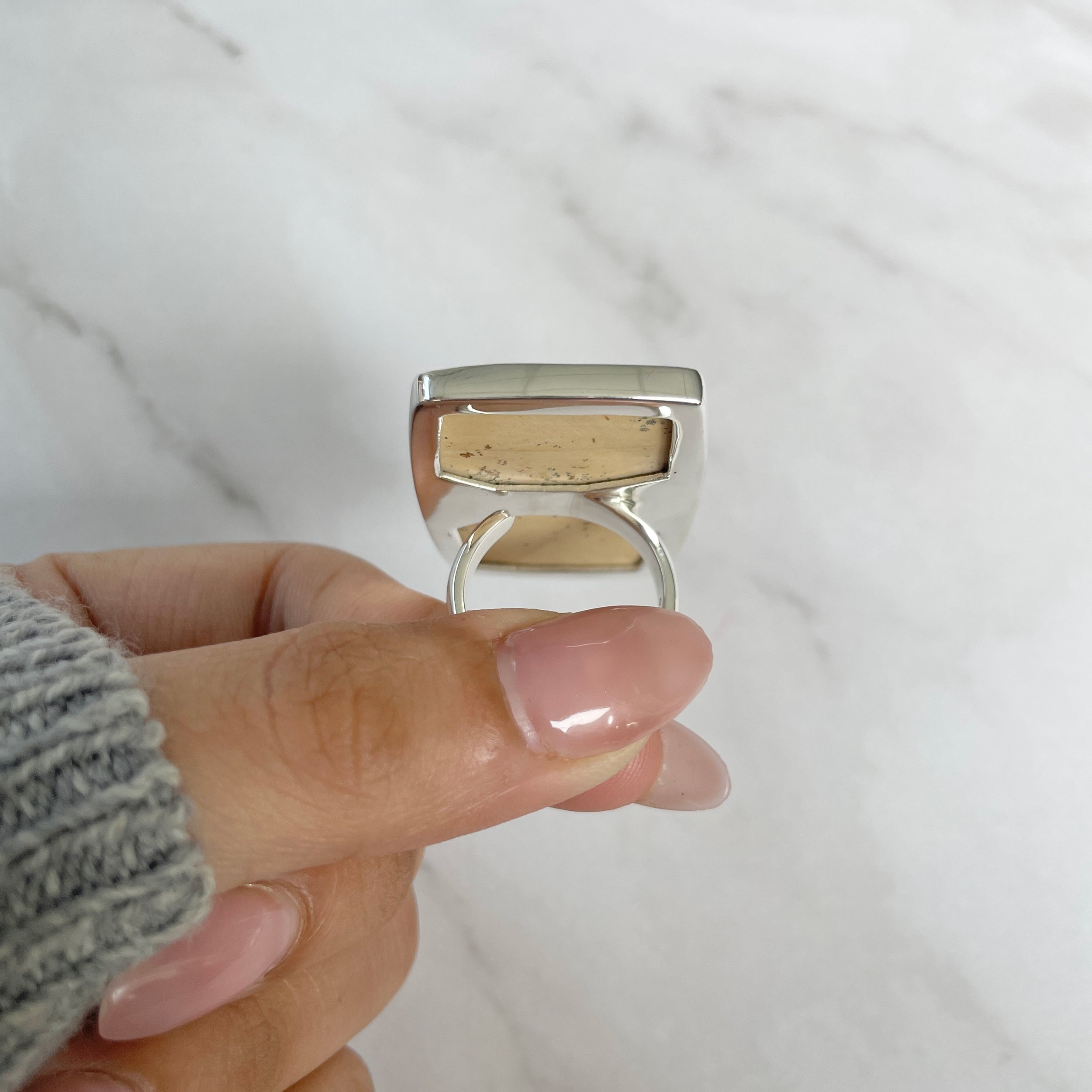 Psilomelane Dendrite Ring-(PSD-R-42.)