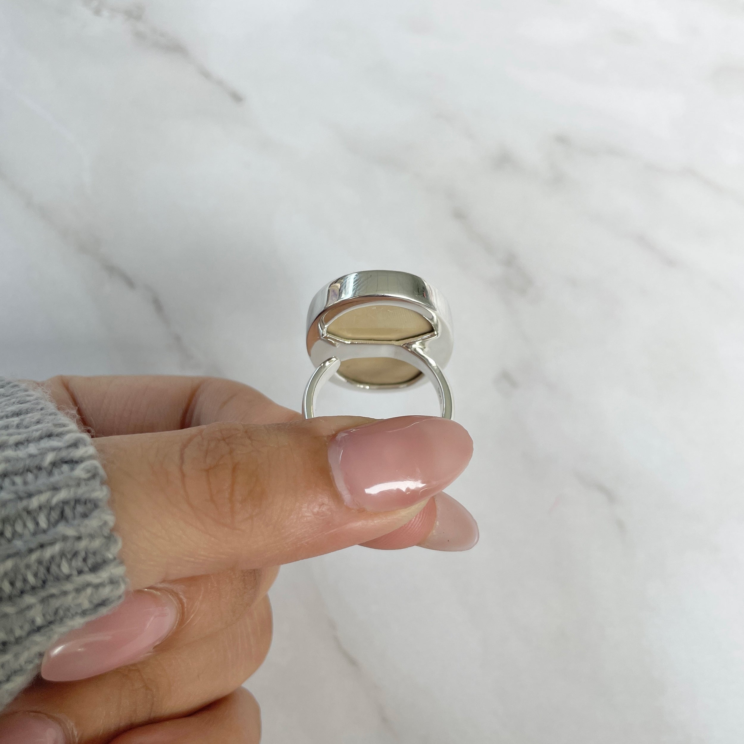 Psilomelane Dendrite Ring-(PSD-R-43.)