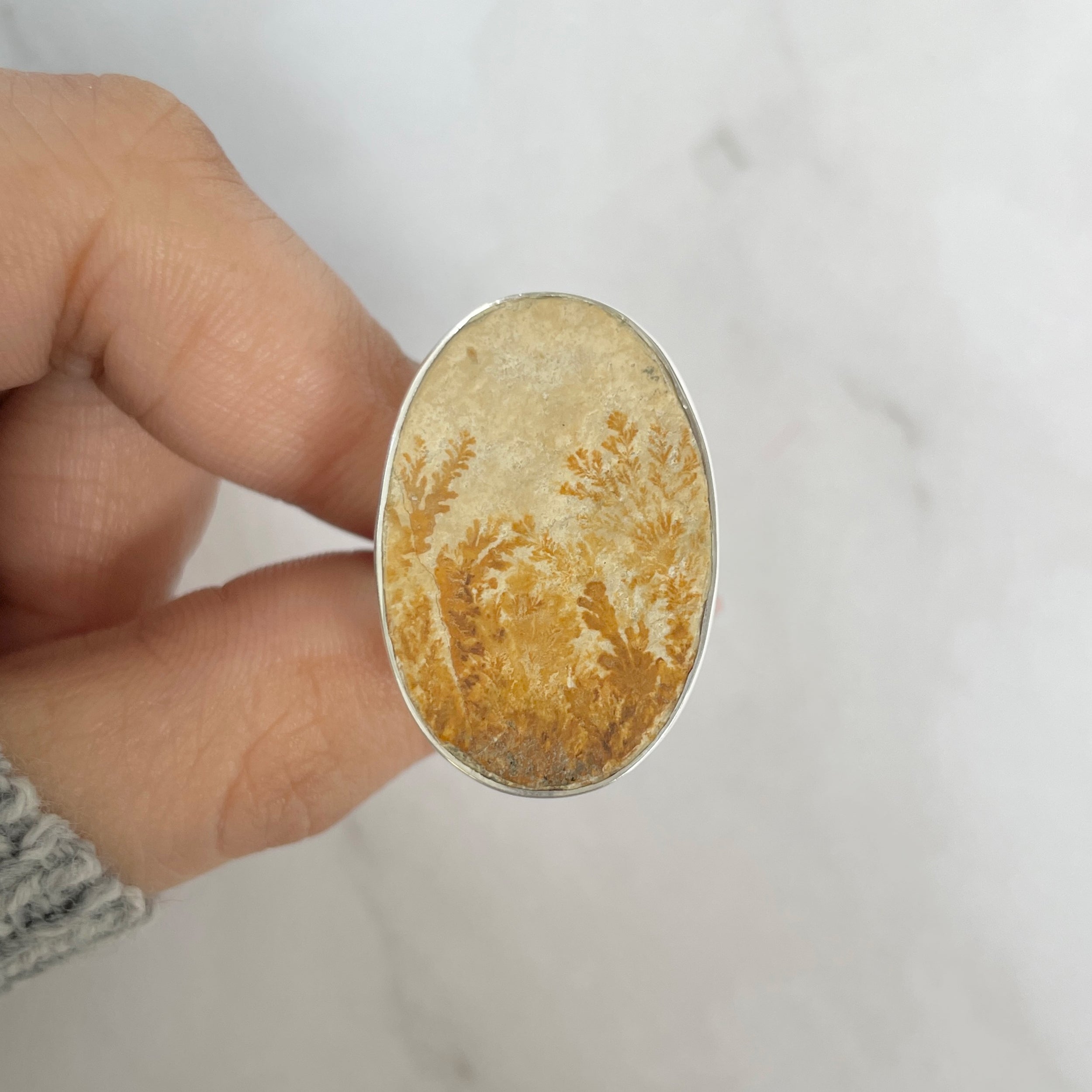 Psilomelane Dendrite Ring-(PSD-R-44.)