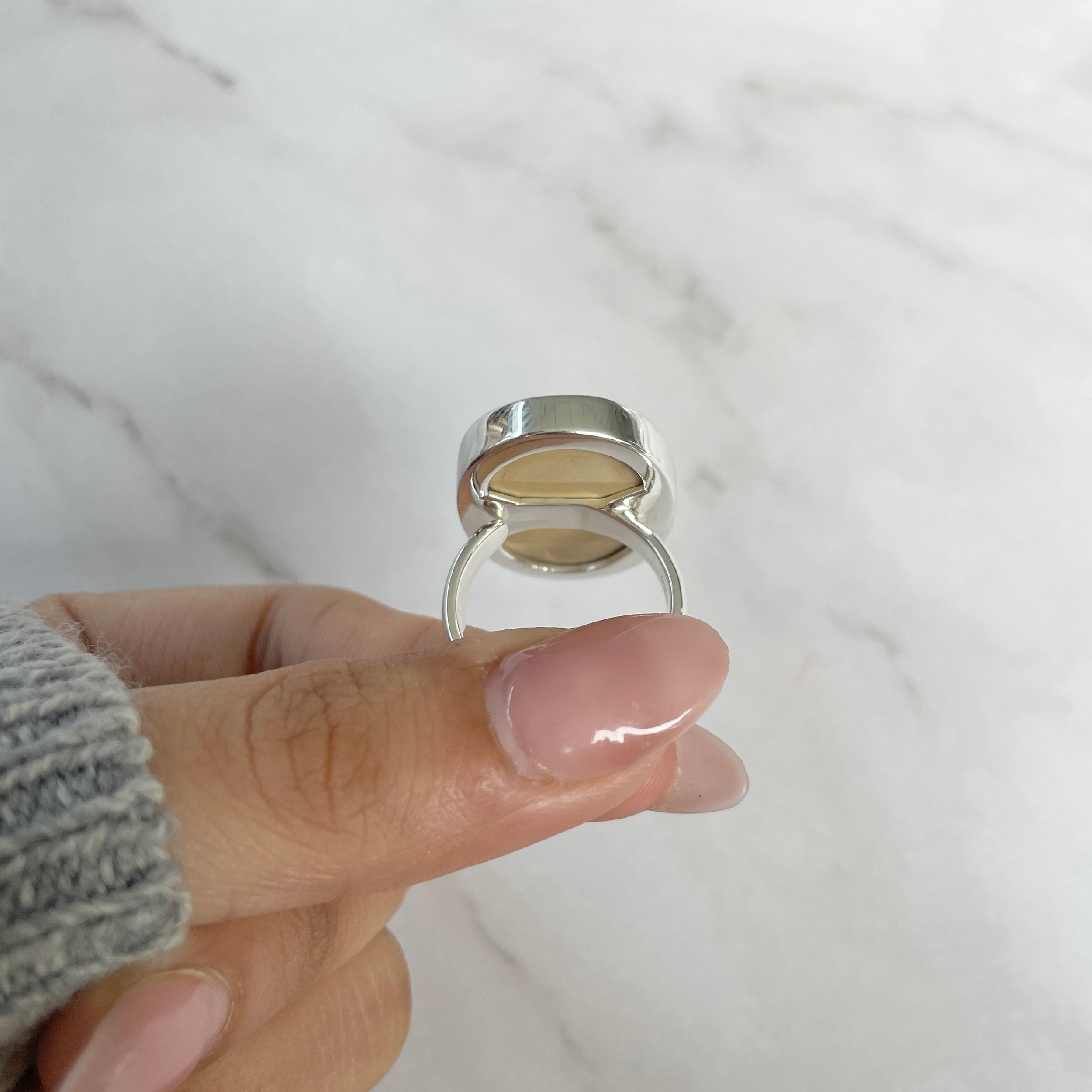 Psilomelane Dendrite Ring-(PSD-R-44.)