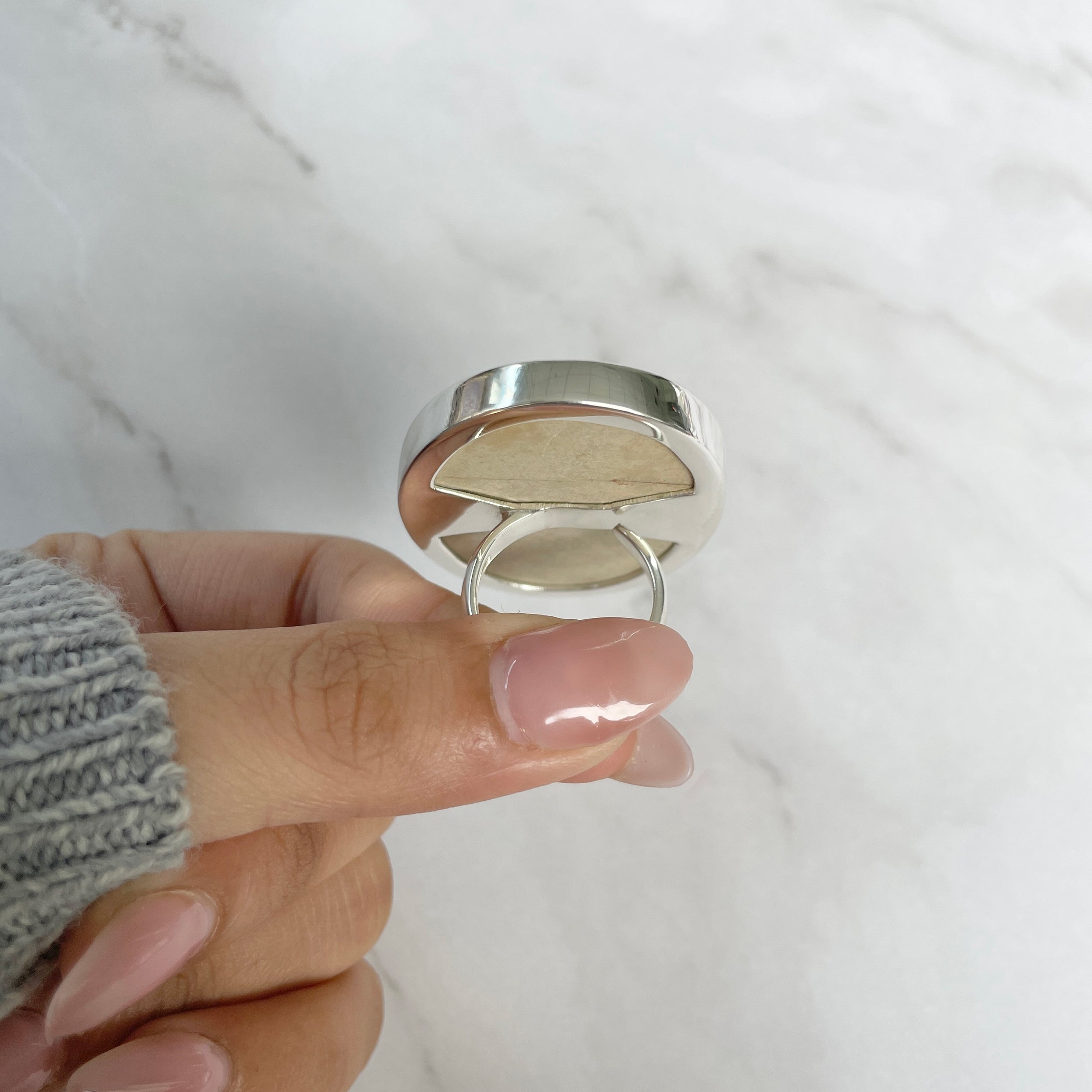 Psilomelane Dendrite Ring-(PSD-R-46.)