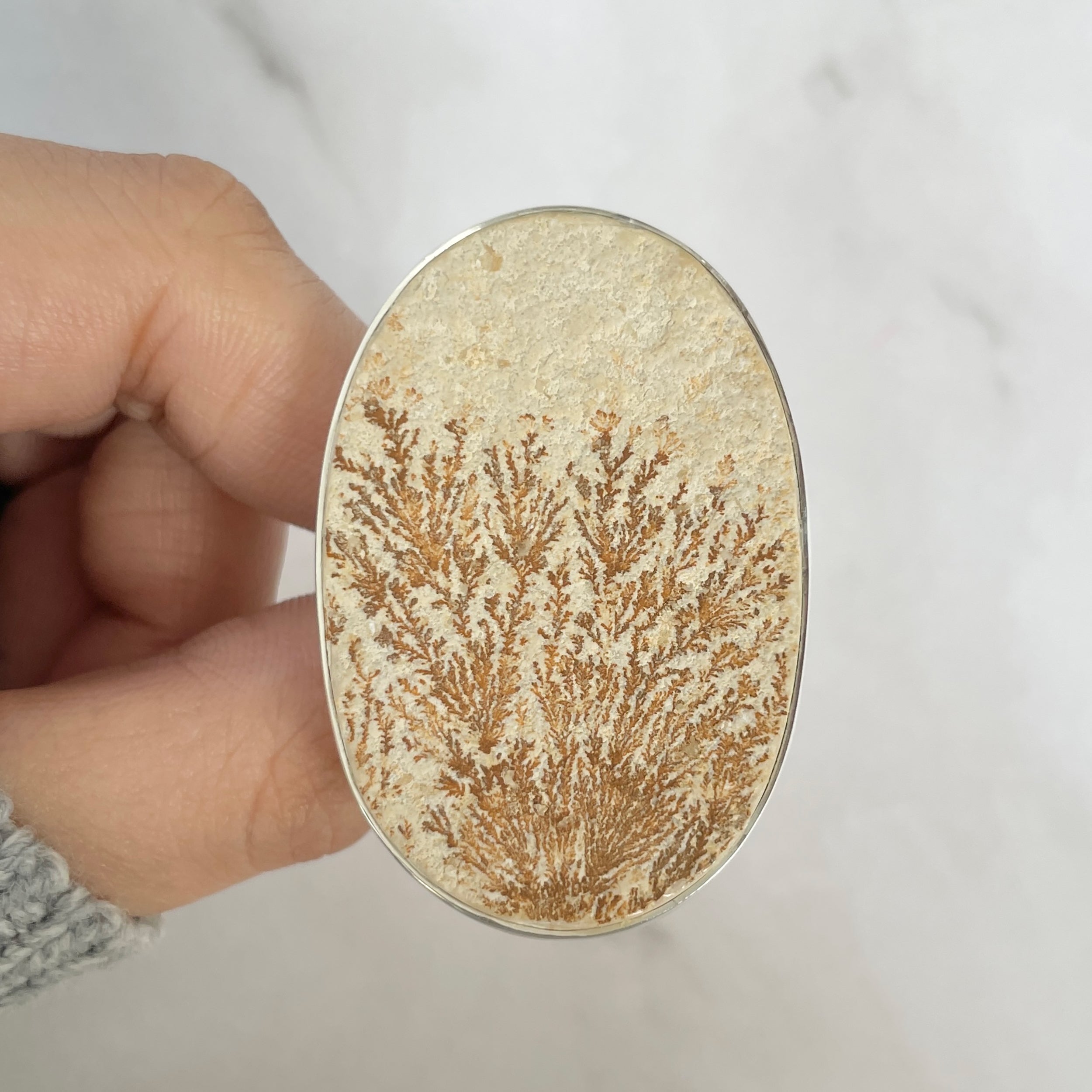 Psilomelane Dendrite Ring-(PSD-R-47.)