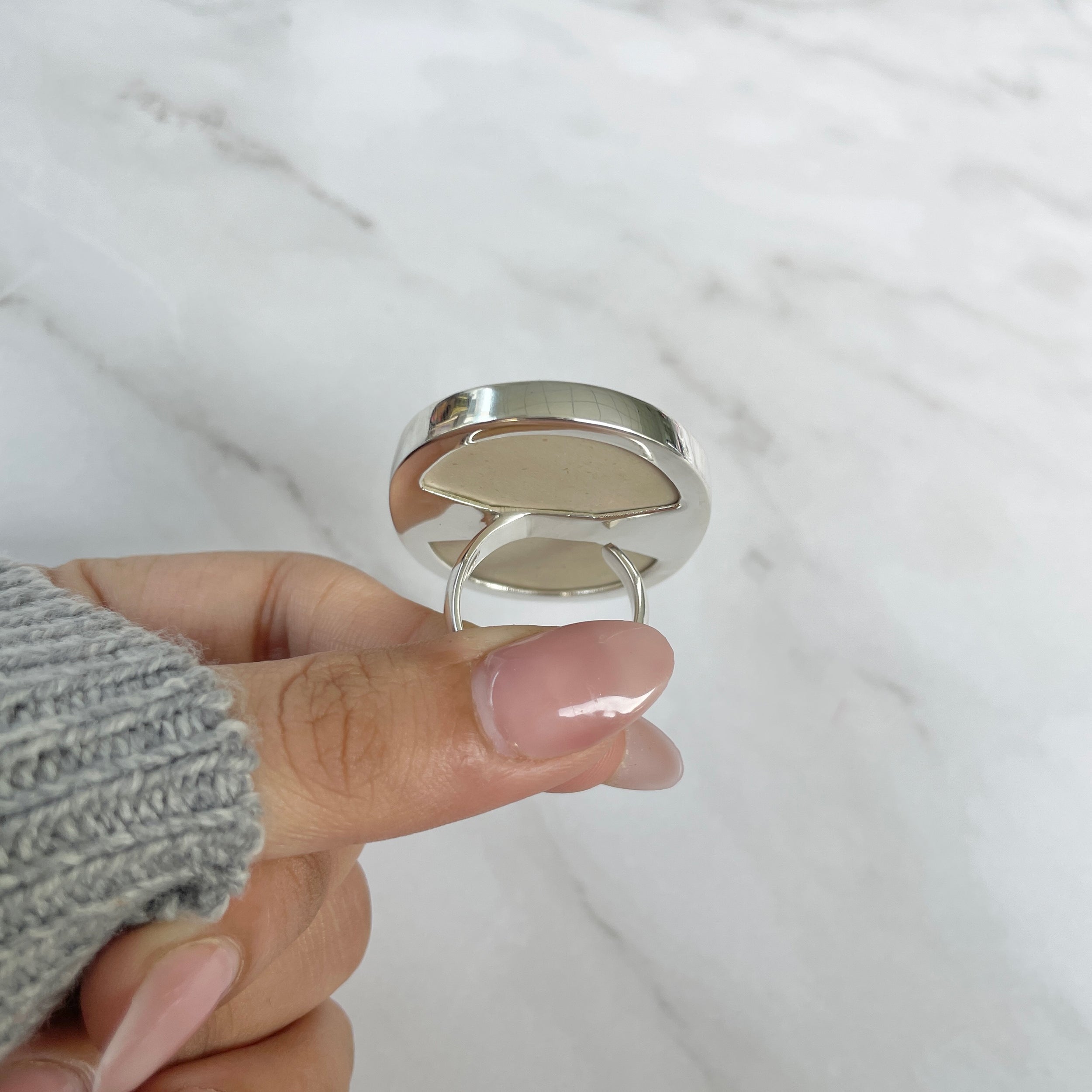 Psilomelane Dendrite Ring-(PSD-R-48.)