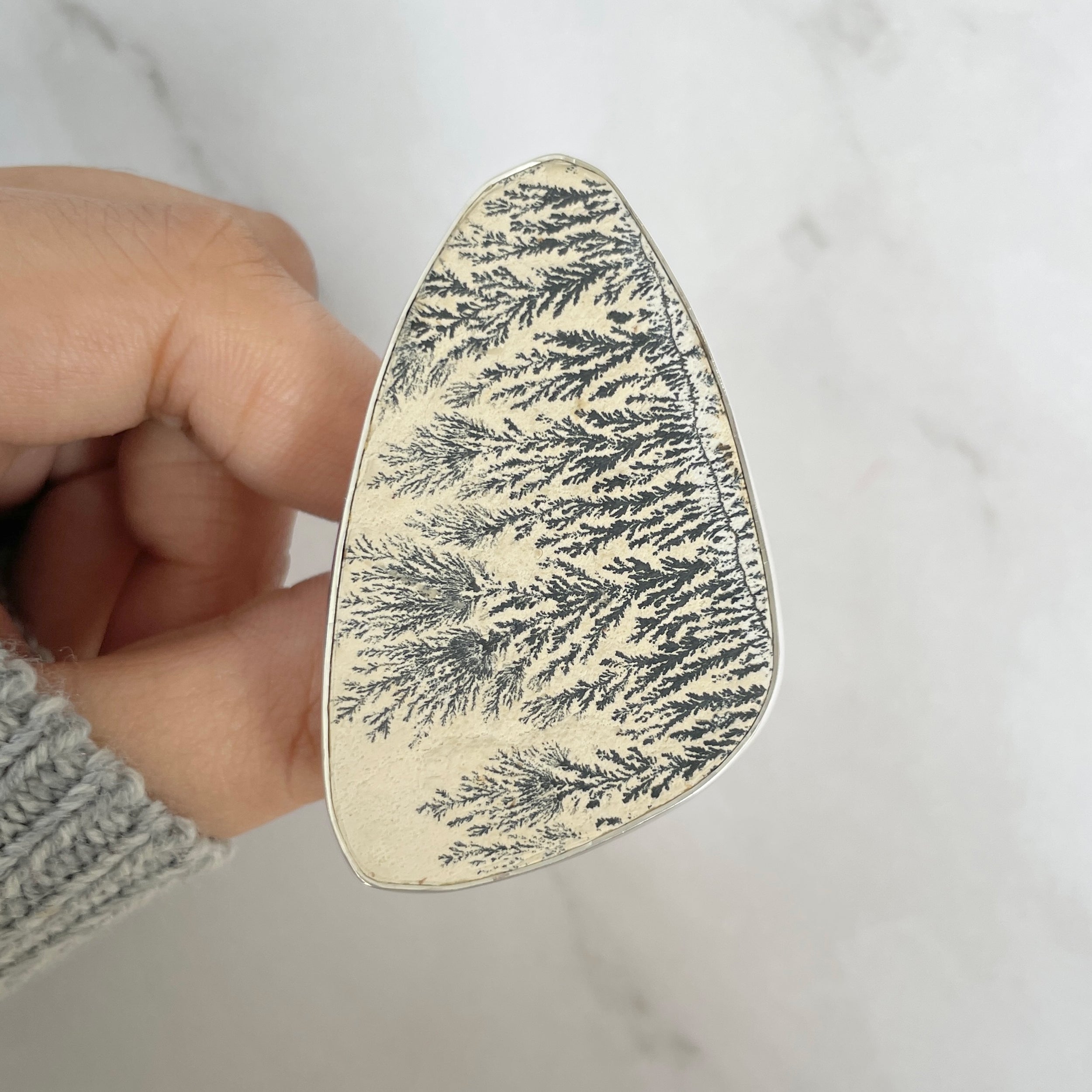 Psilomelane Dendrite Ring-(PSD-R-49.)