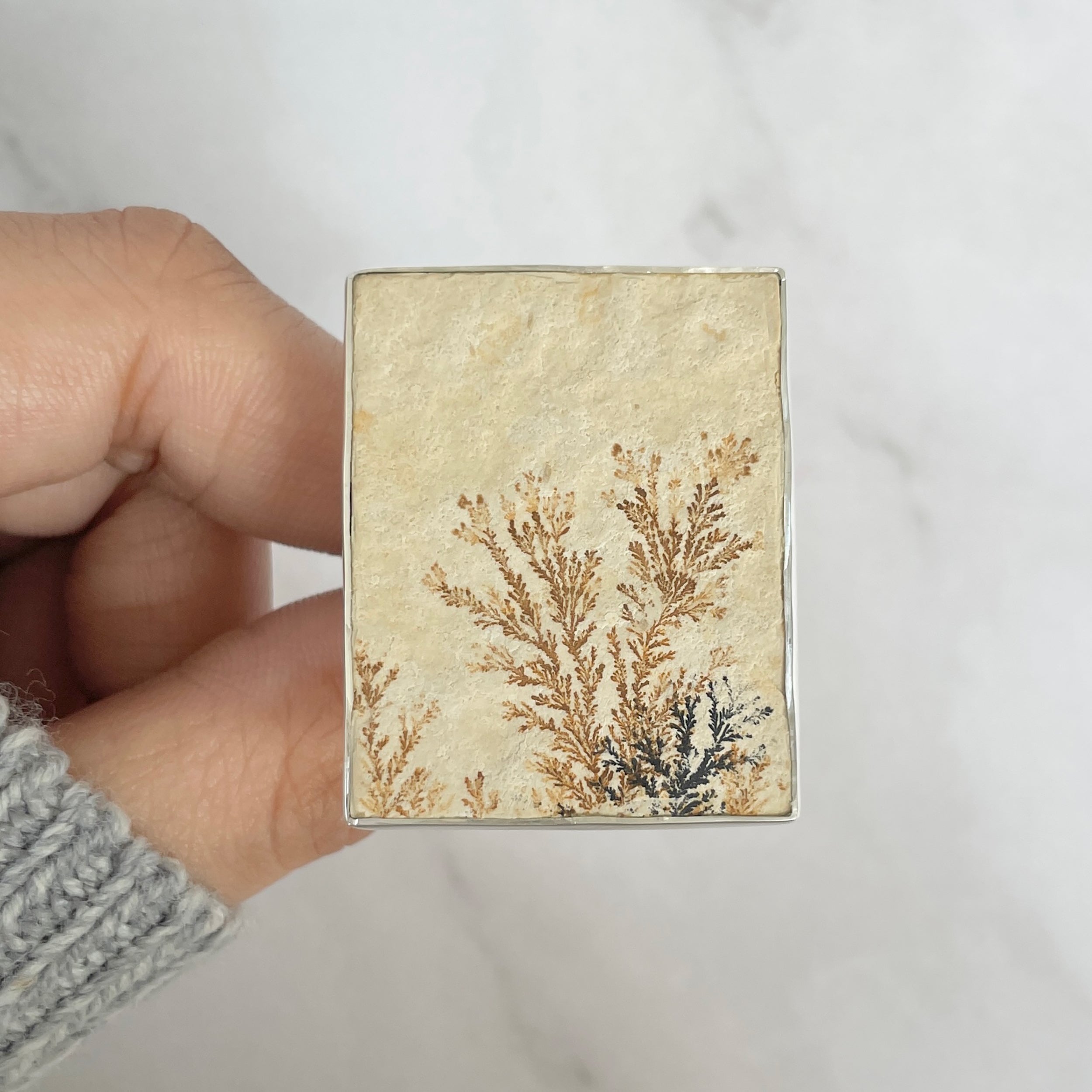 Psilomelane Dendrite Ring-(PSD-R-50.)