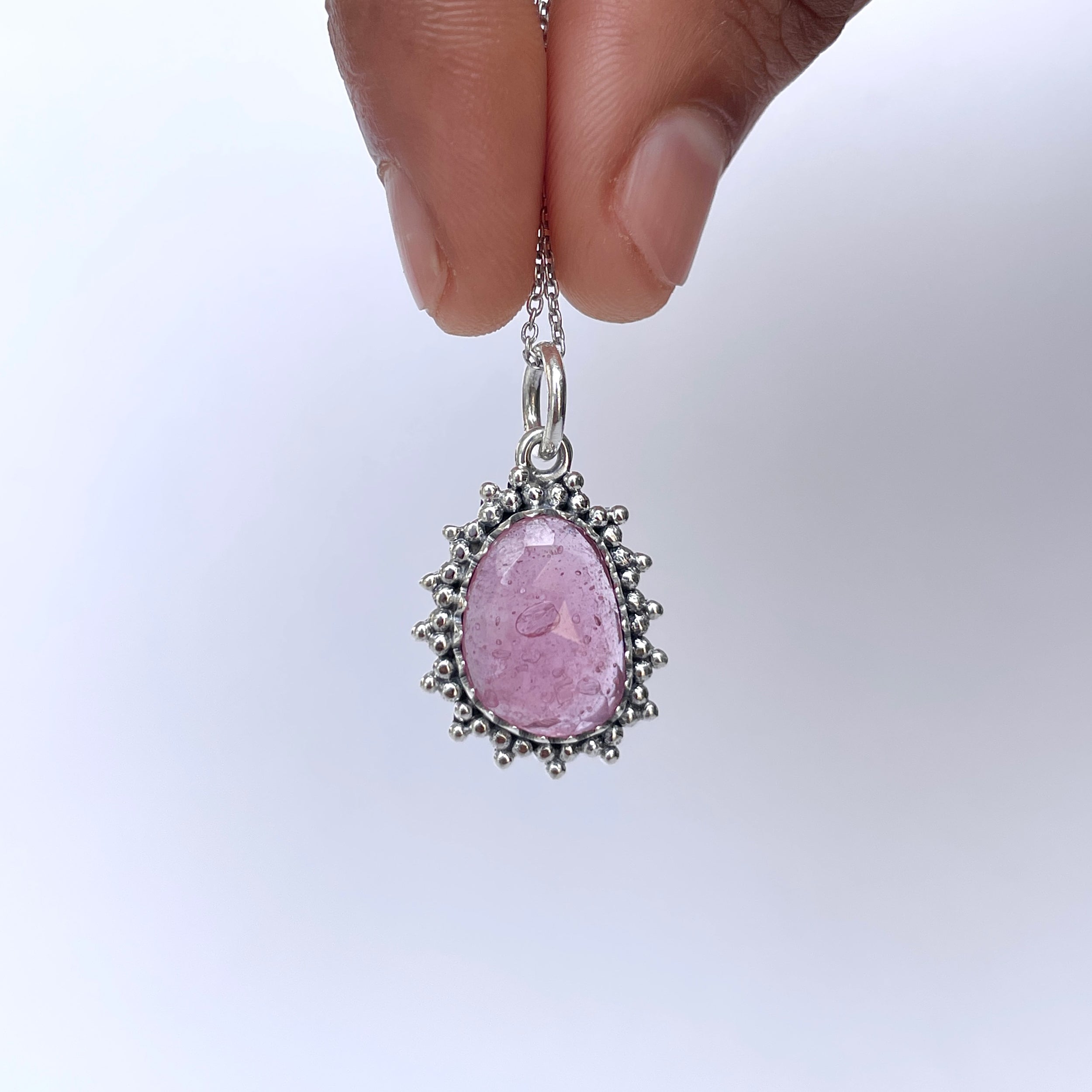 Pink Sapphire Pendant-(PSP-P-1.)