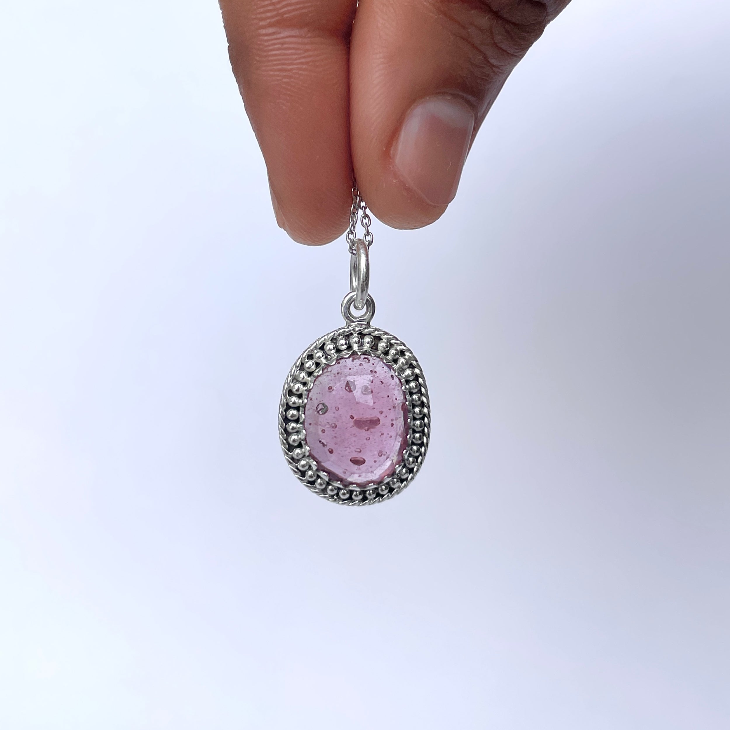 Pink Sapphire Pendant-(PSP-P-12.)