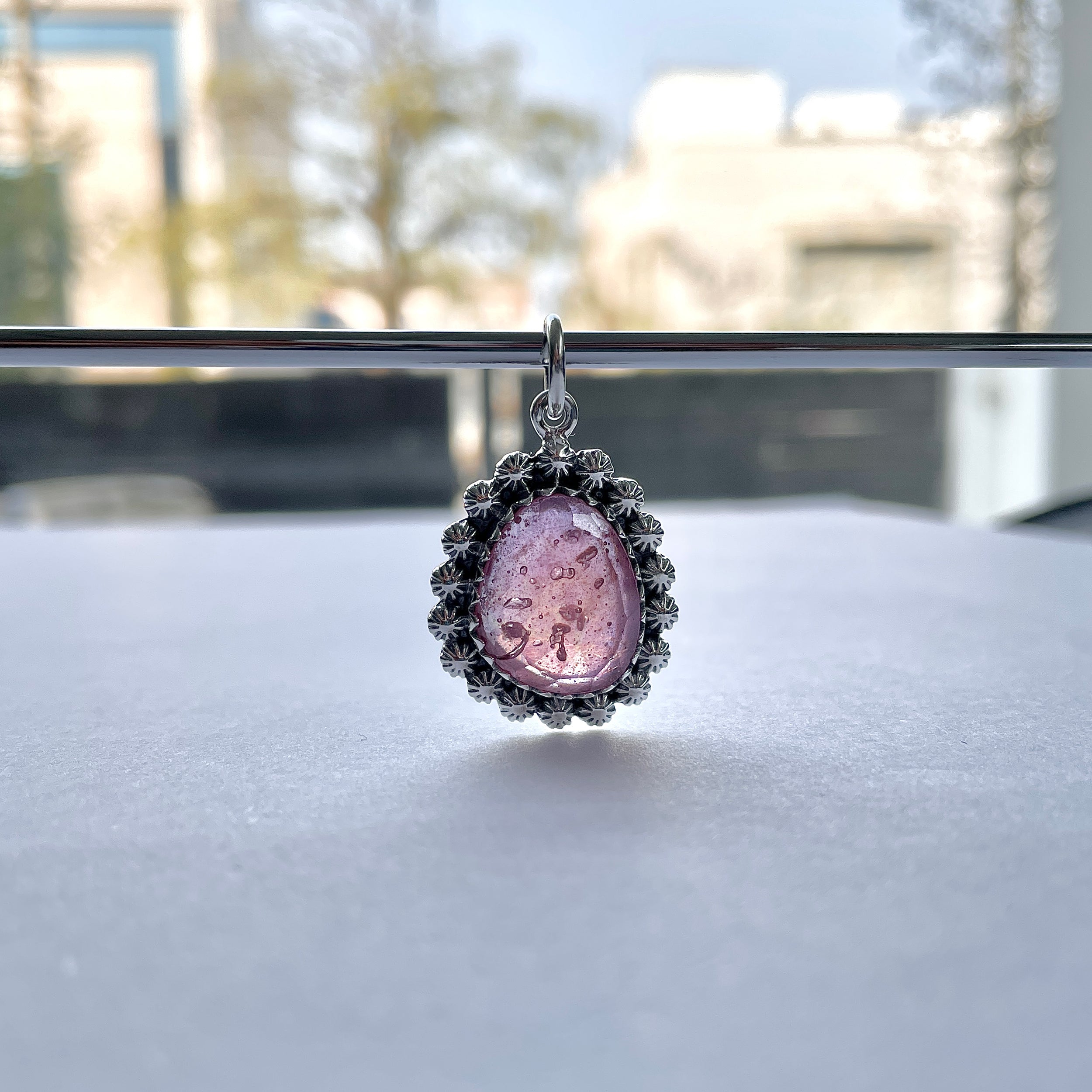 Pink Sapphire Pendant-(PSP-P-13.)