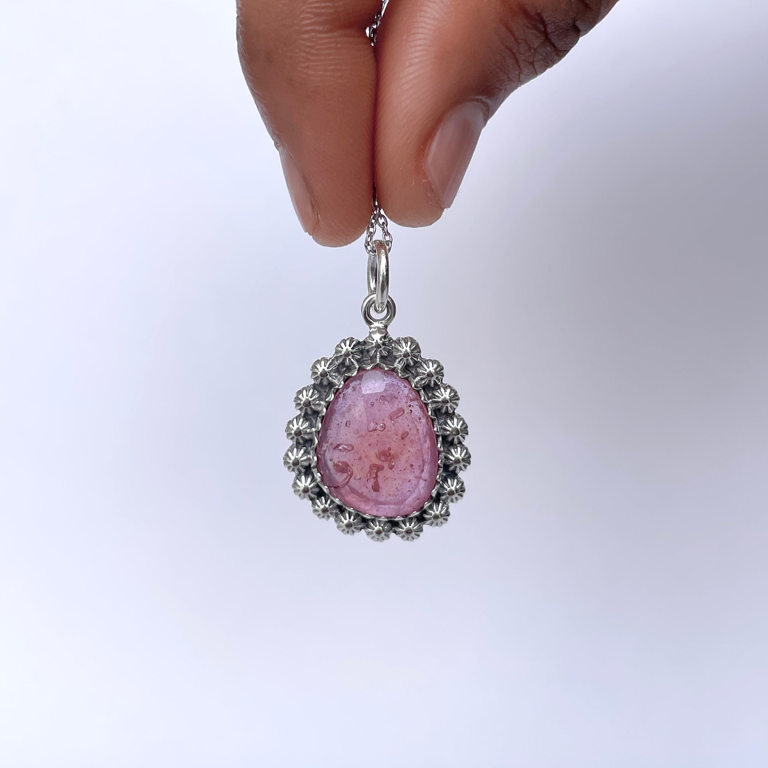 Pink Sapphire Pendant-(PSP-P-13.)