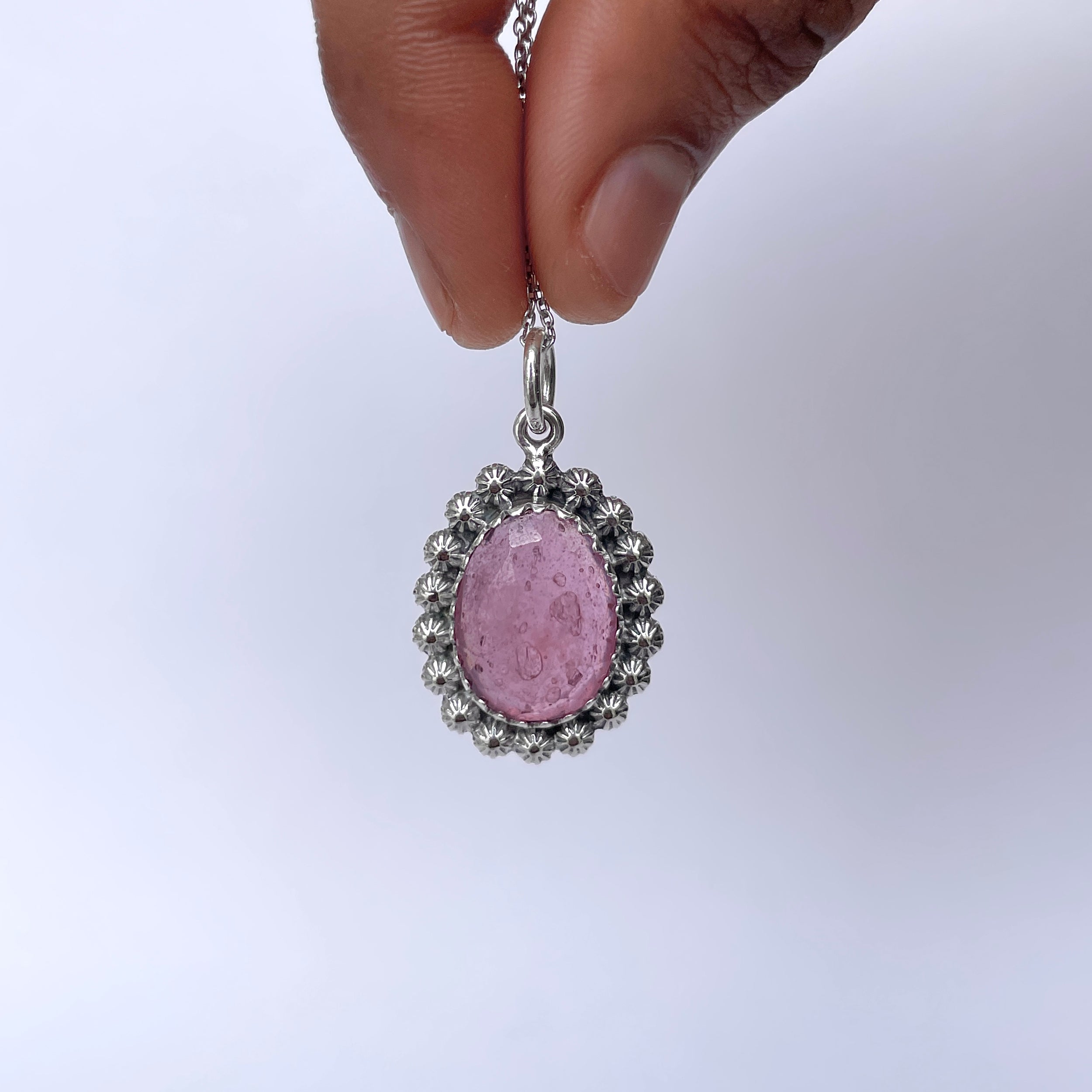 Pink Sapphire Pendant-(PSP-P-19.)