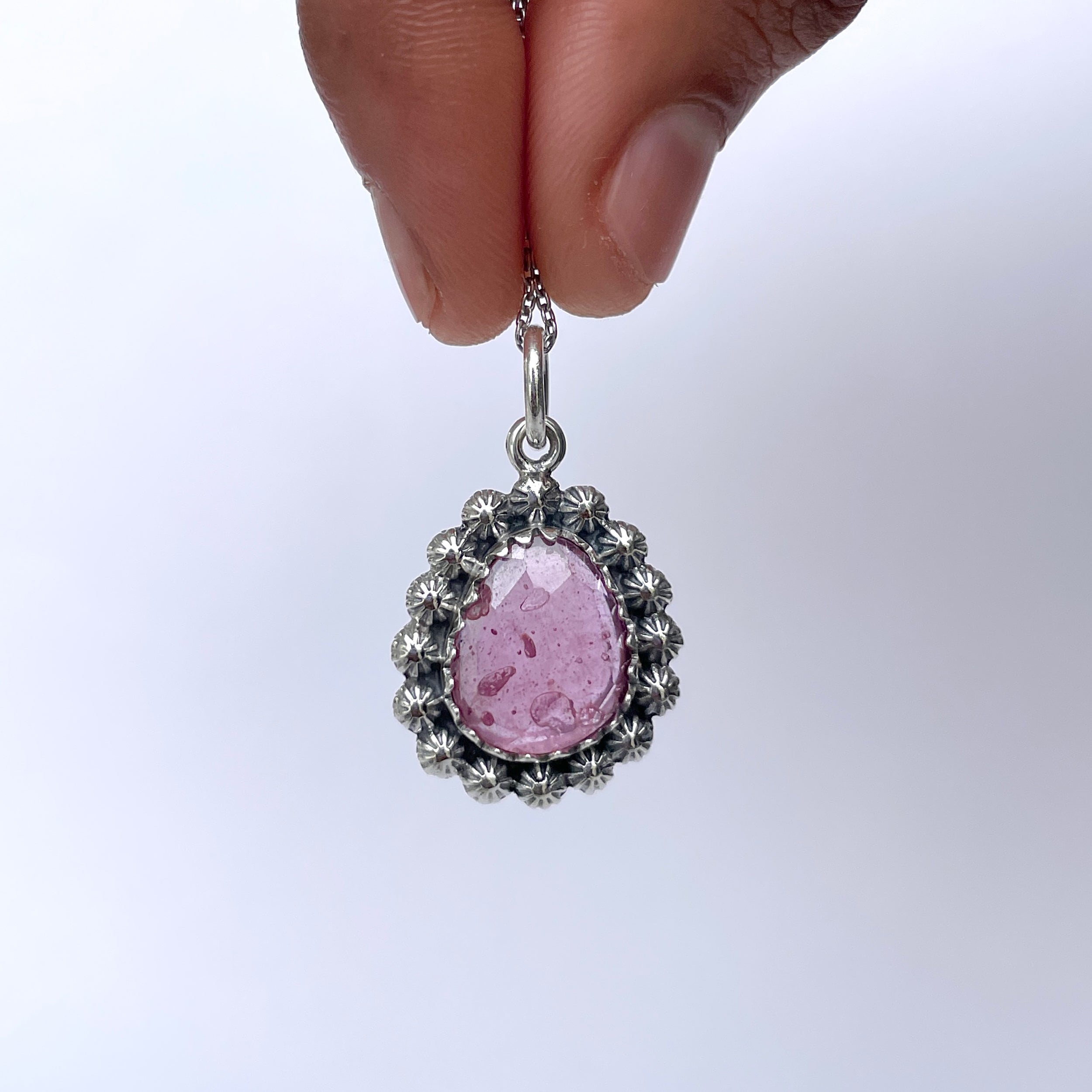 Pink Sapphire Pendant-(PSP-P-2.)