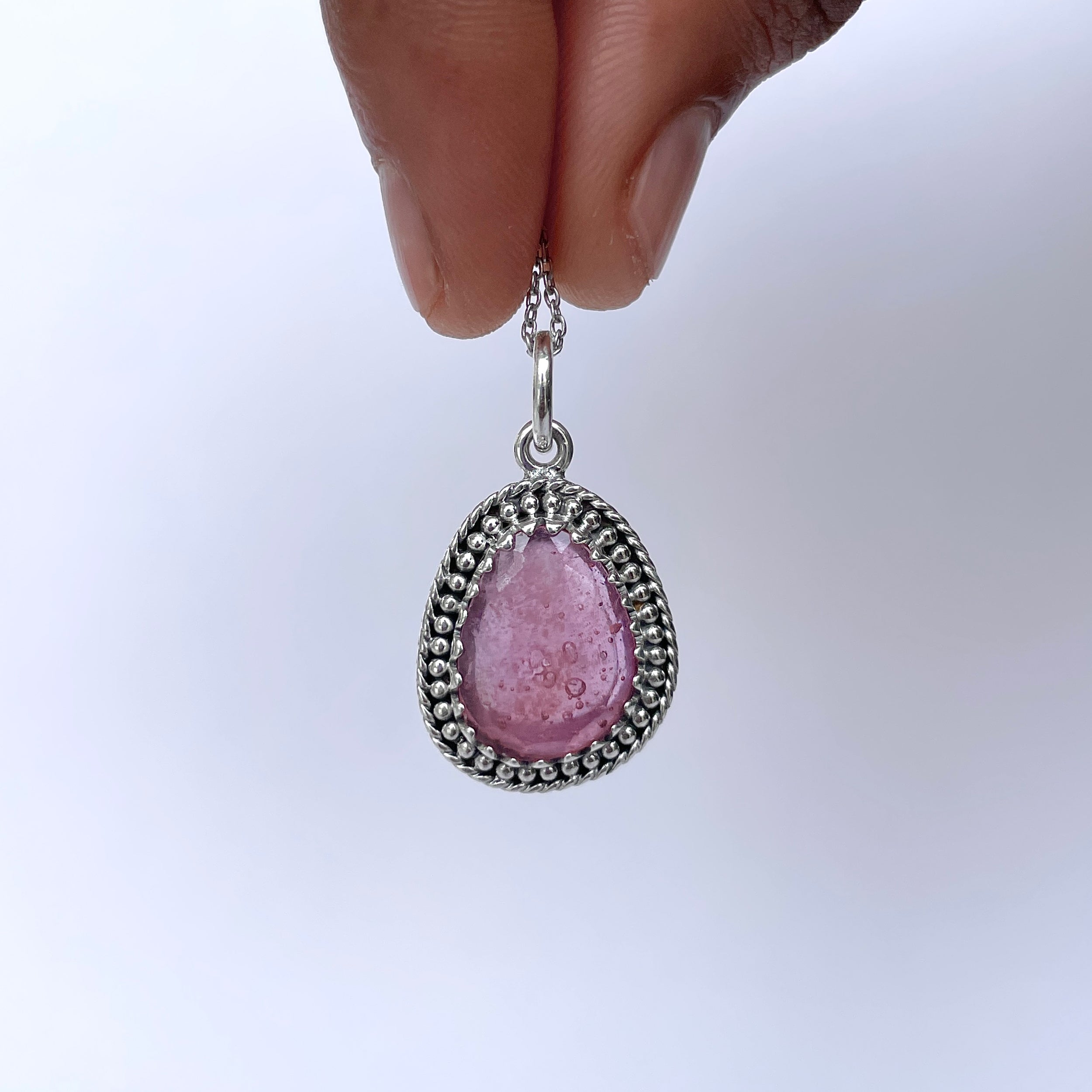 Pink Sapphire Pendant-(PSP-P-23.)