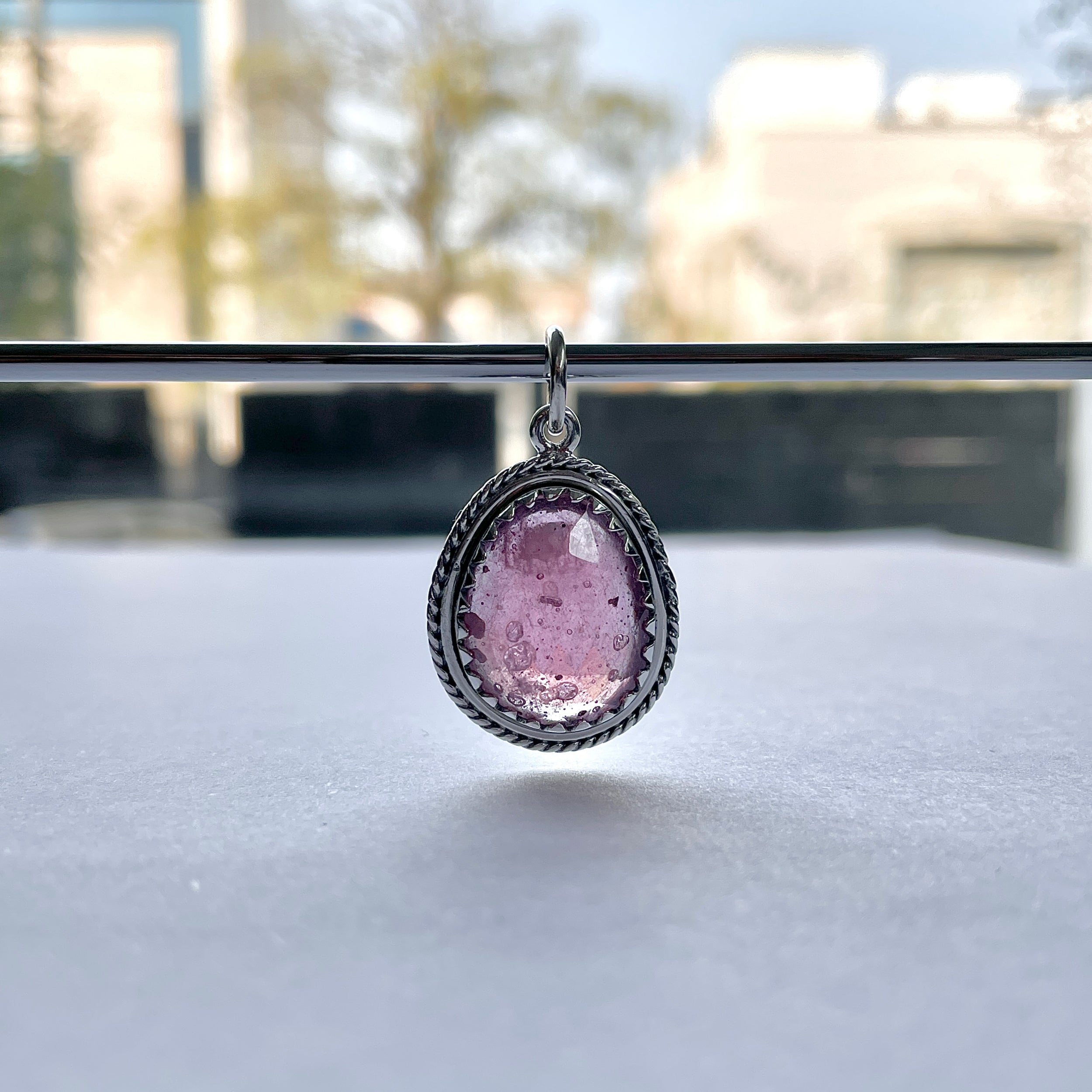 Pink Sapphire Pendant-(PSP-P-27.)